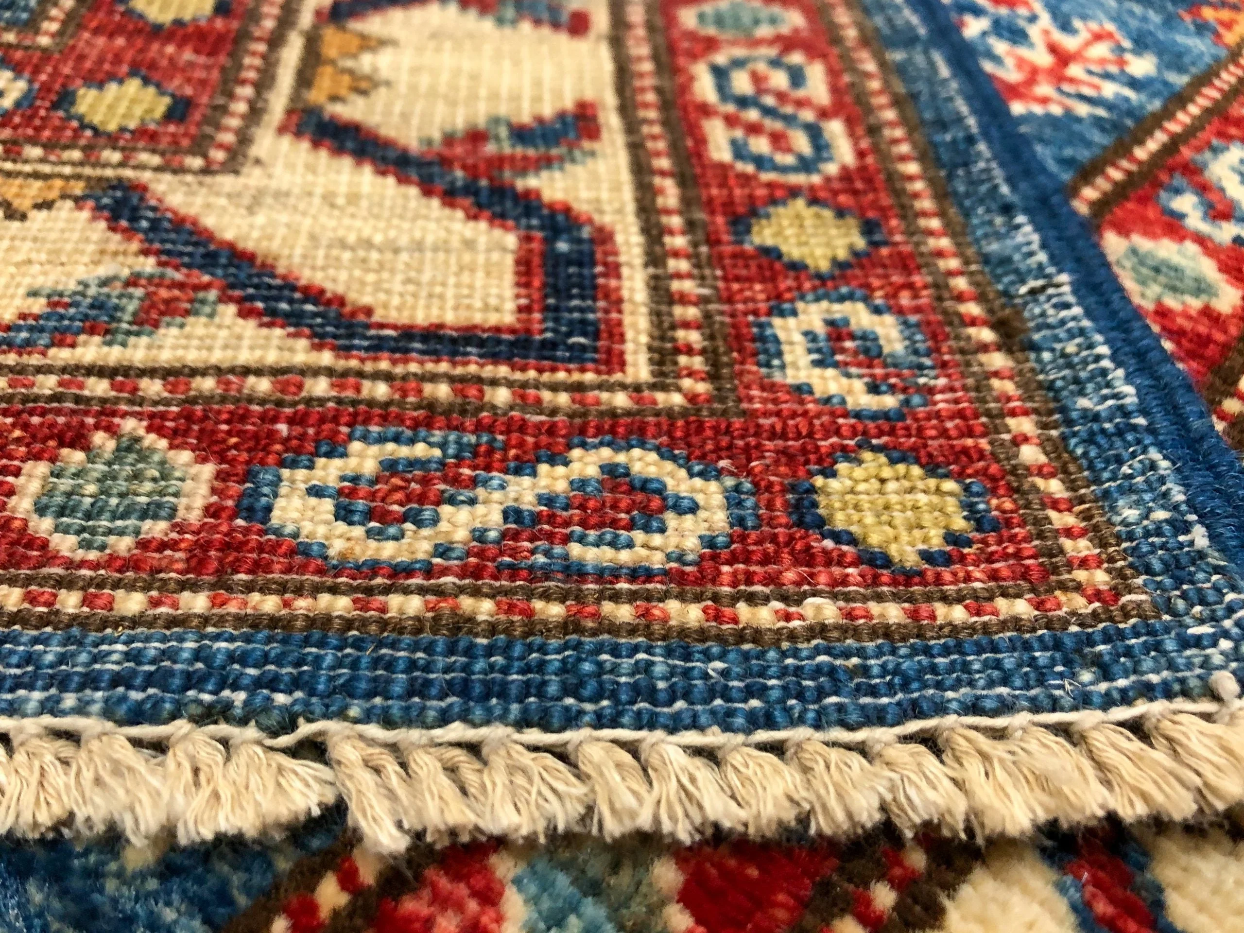 Super Kazak (17' Runner) blue/ivory - Image 5