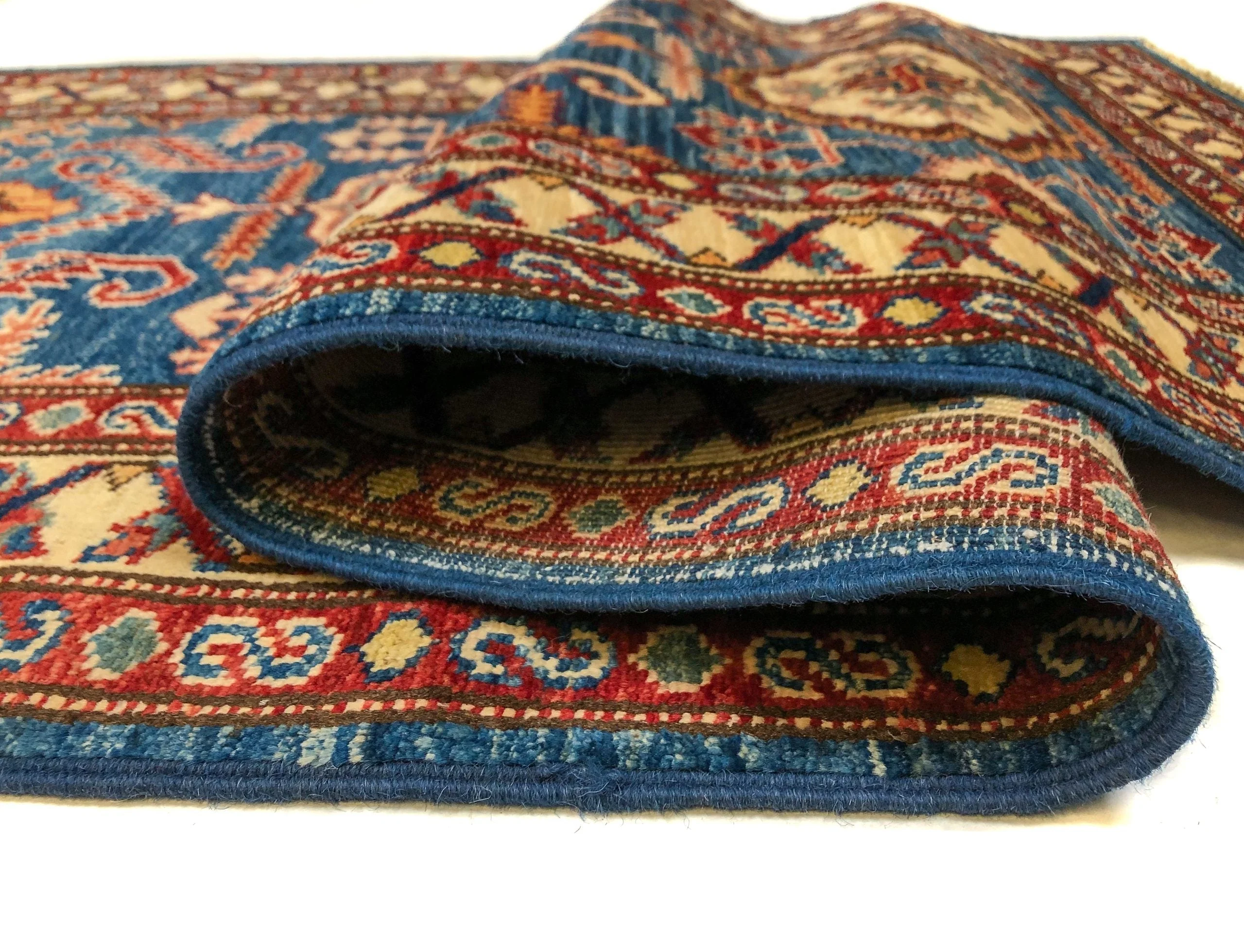 Super Kazak (17' Runner) blue/ivory - Image 7