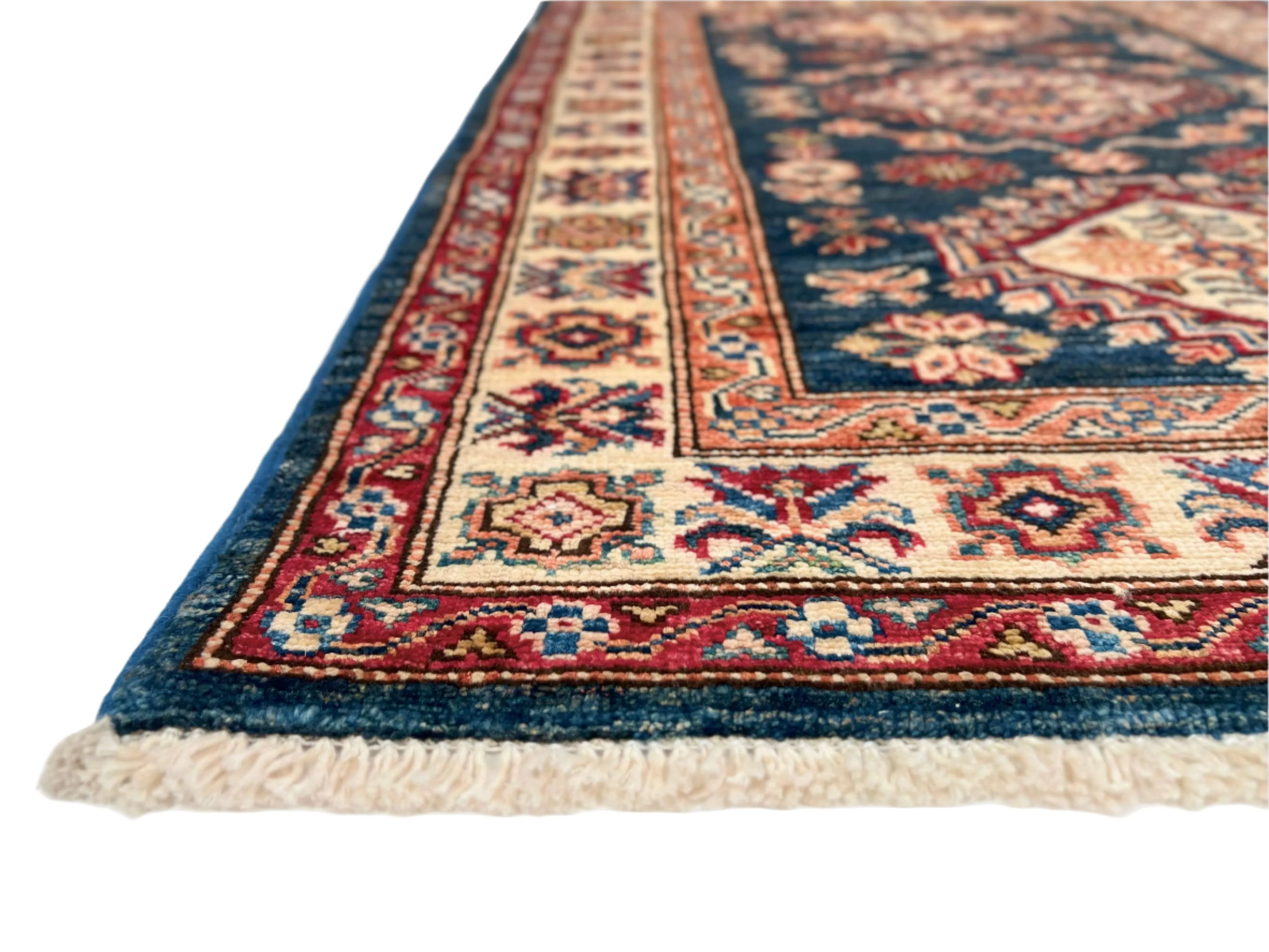 Super Kazak (2'08"x3'10") blue/ivory - Image 2