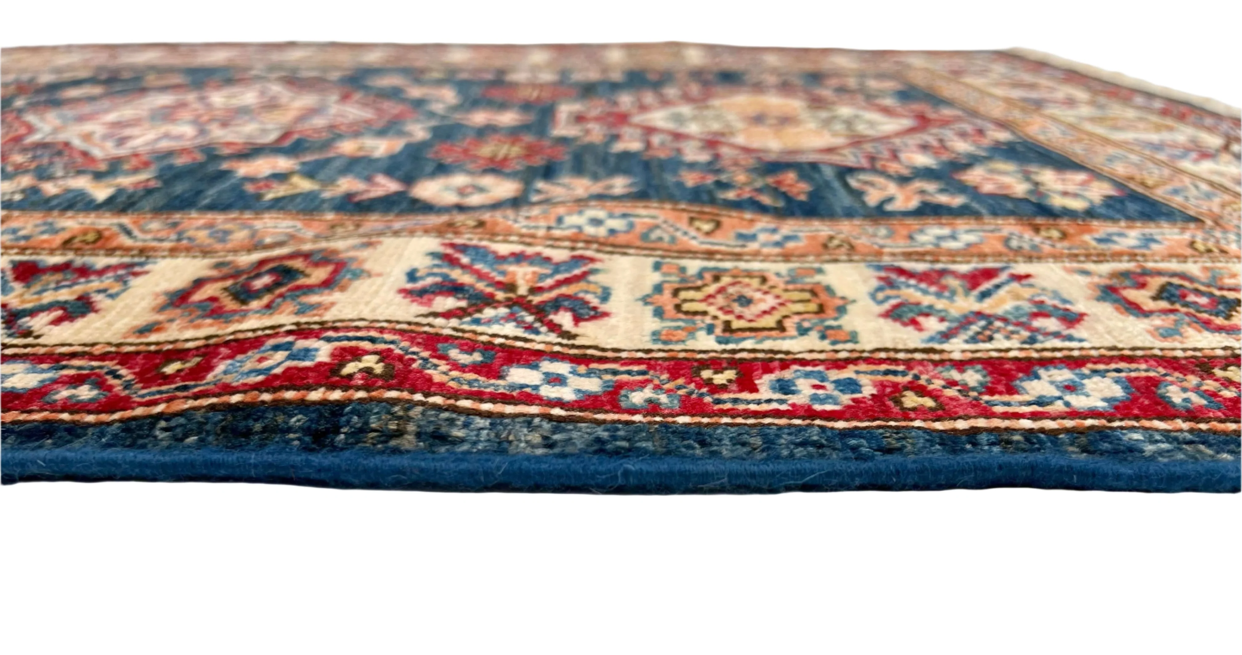 Super Kazak (2'08"x3'10") blue/ivory - Image 3