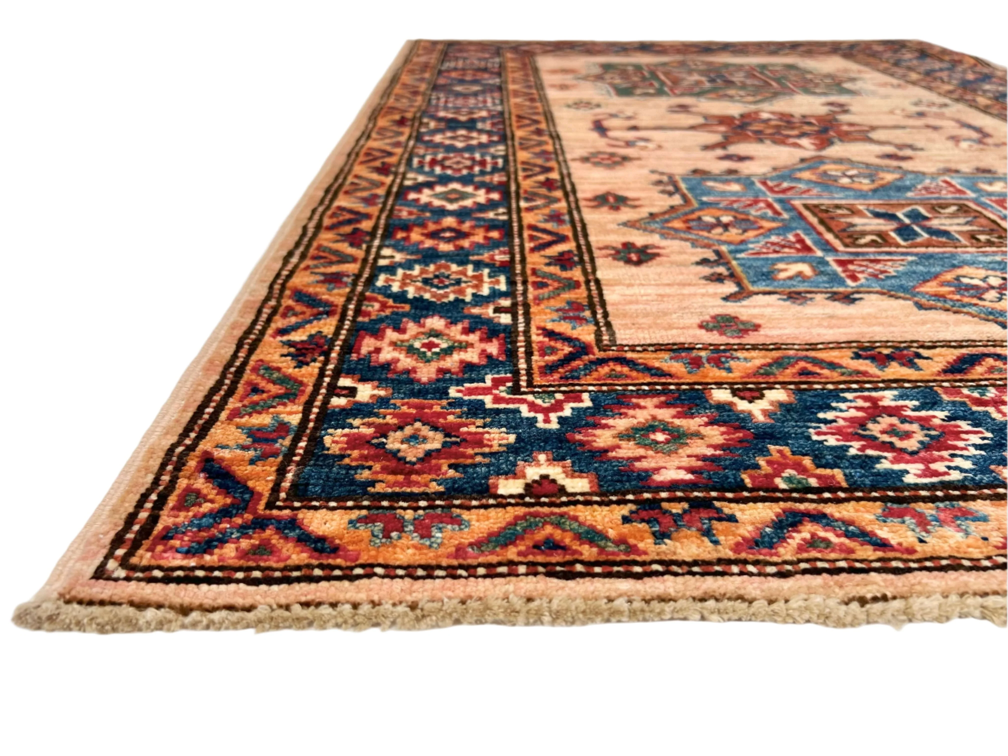 Super Kazak (2'10"x4'00") adobe/navy - Image 2