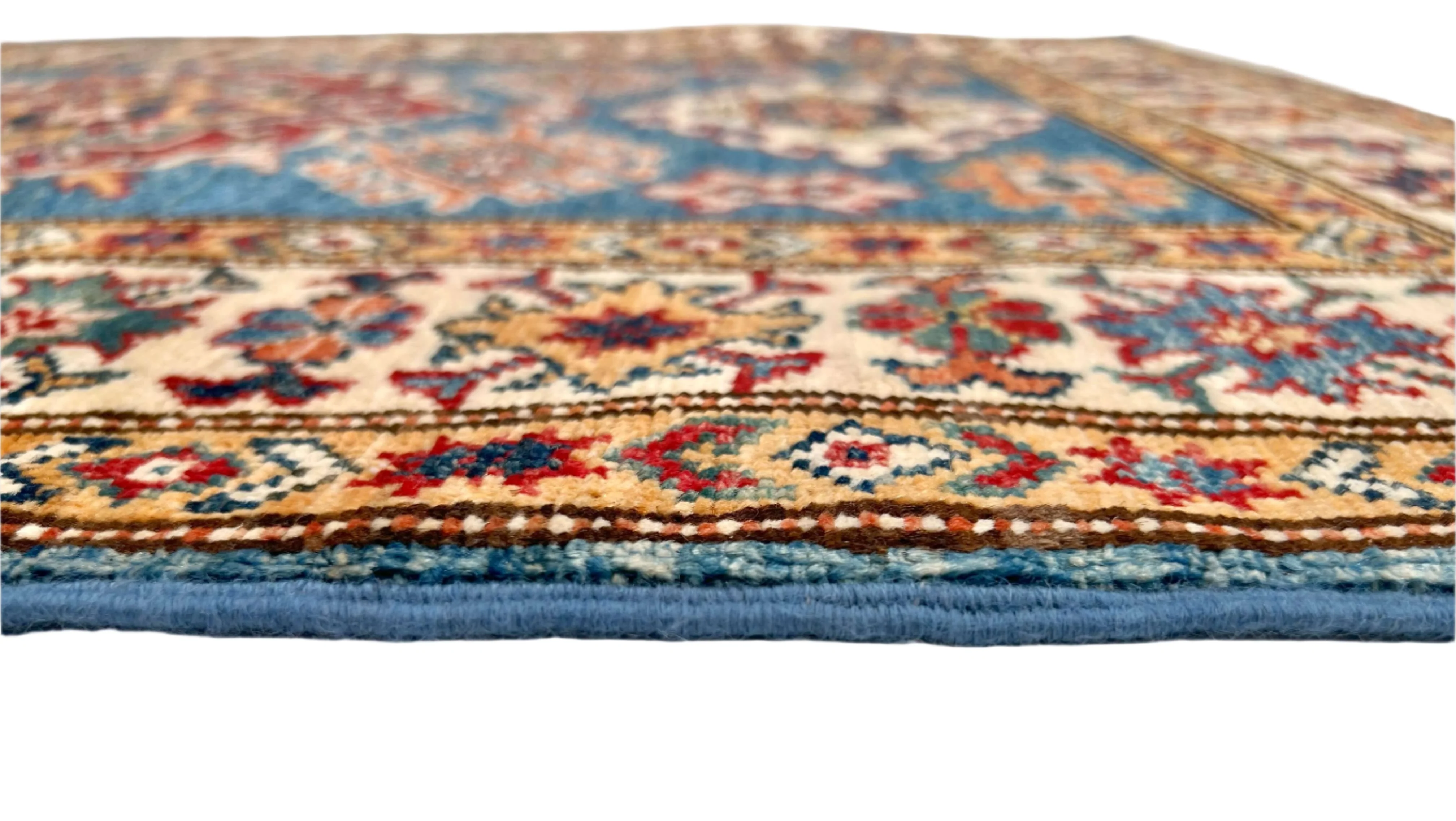 Super Kazak (2'11"x4'00") denim blue/ivory - Image 5