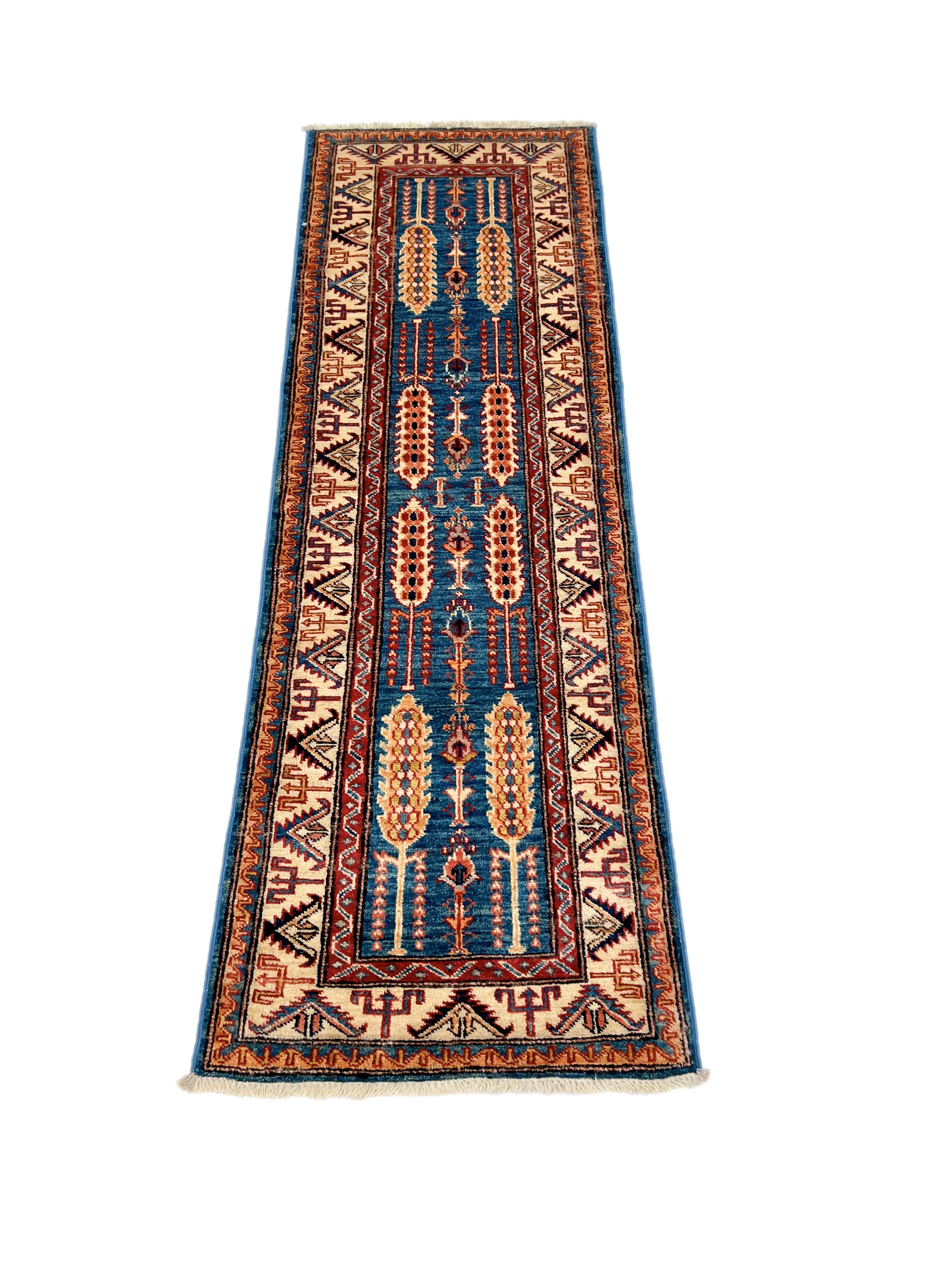 Super Kazak (2x6) blue/ivory - Image 2