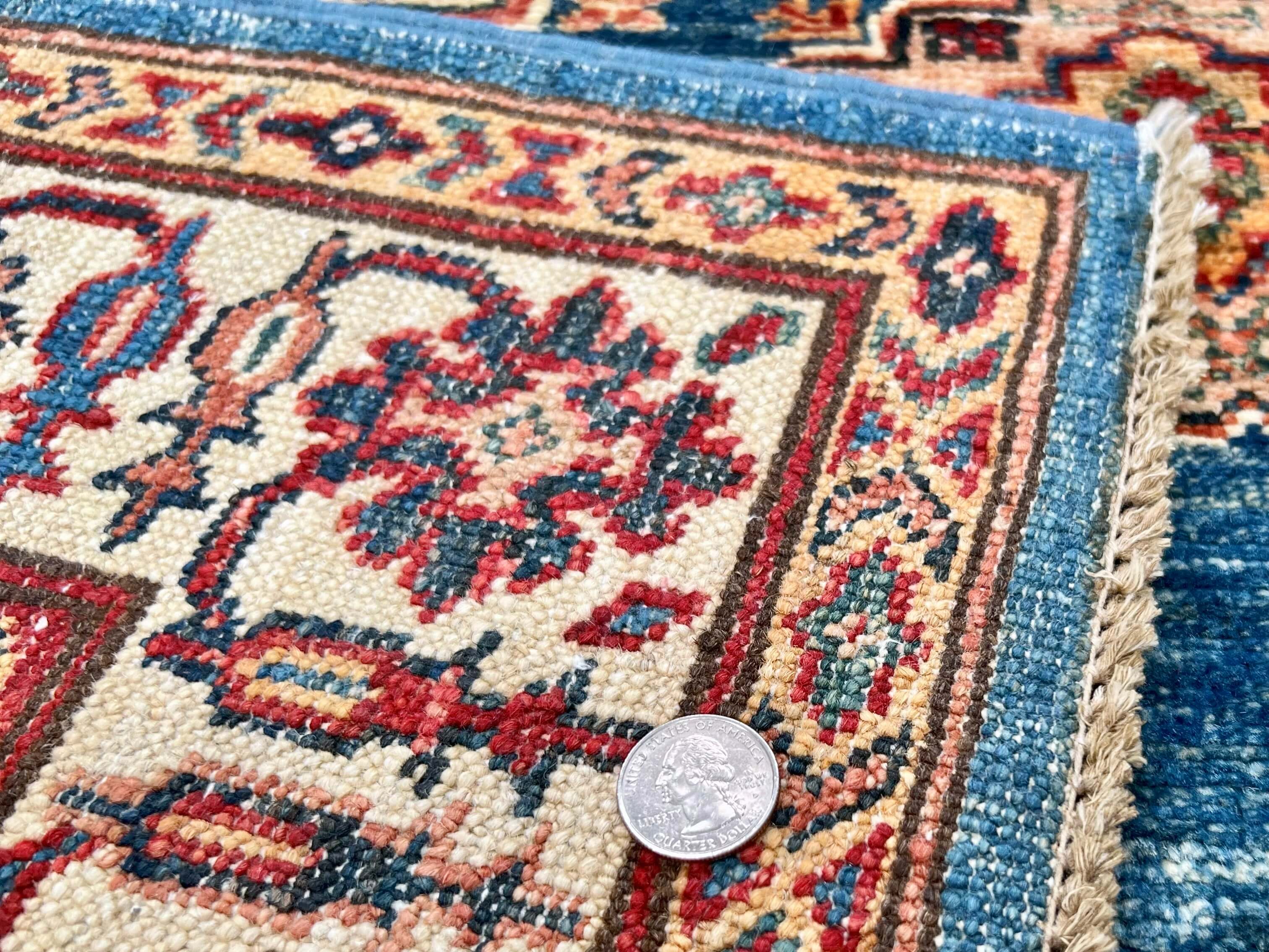 Super Kazak (3'04"x4'10") denim blue/ivory - Image 5