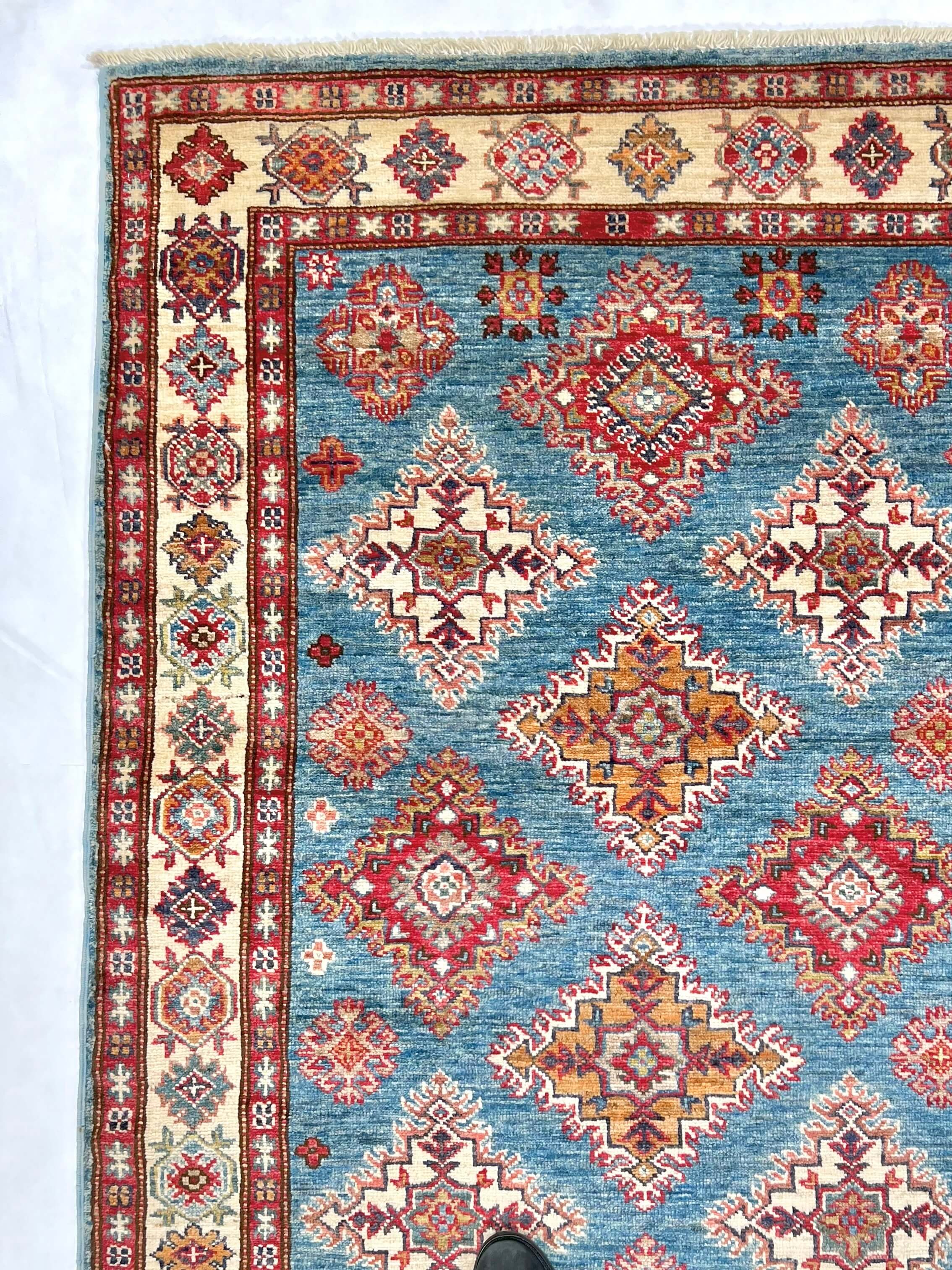 Super Kazak (3'07"x5'03") denim blue/ivory - Image 6