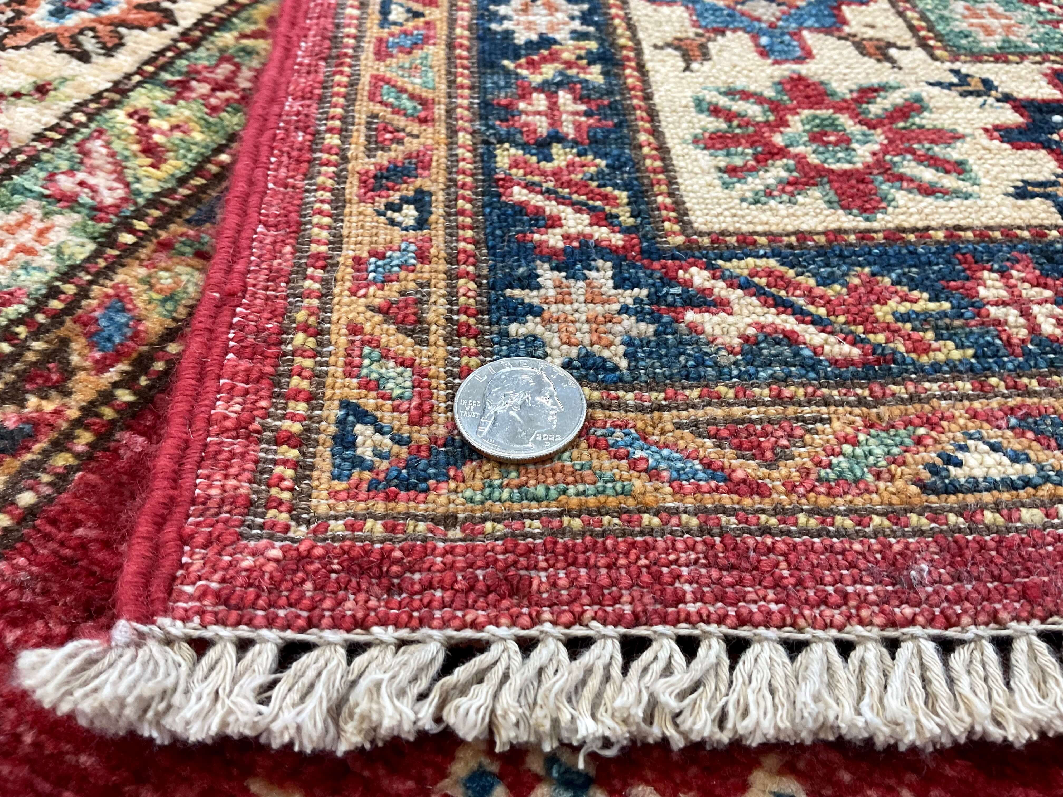 Super Kazak (3'11"x6'02") red/ivory - Image 6