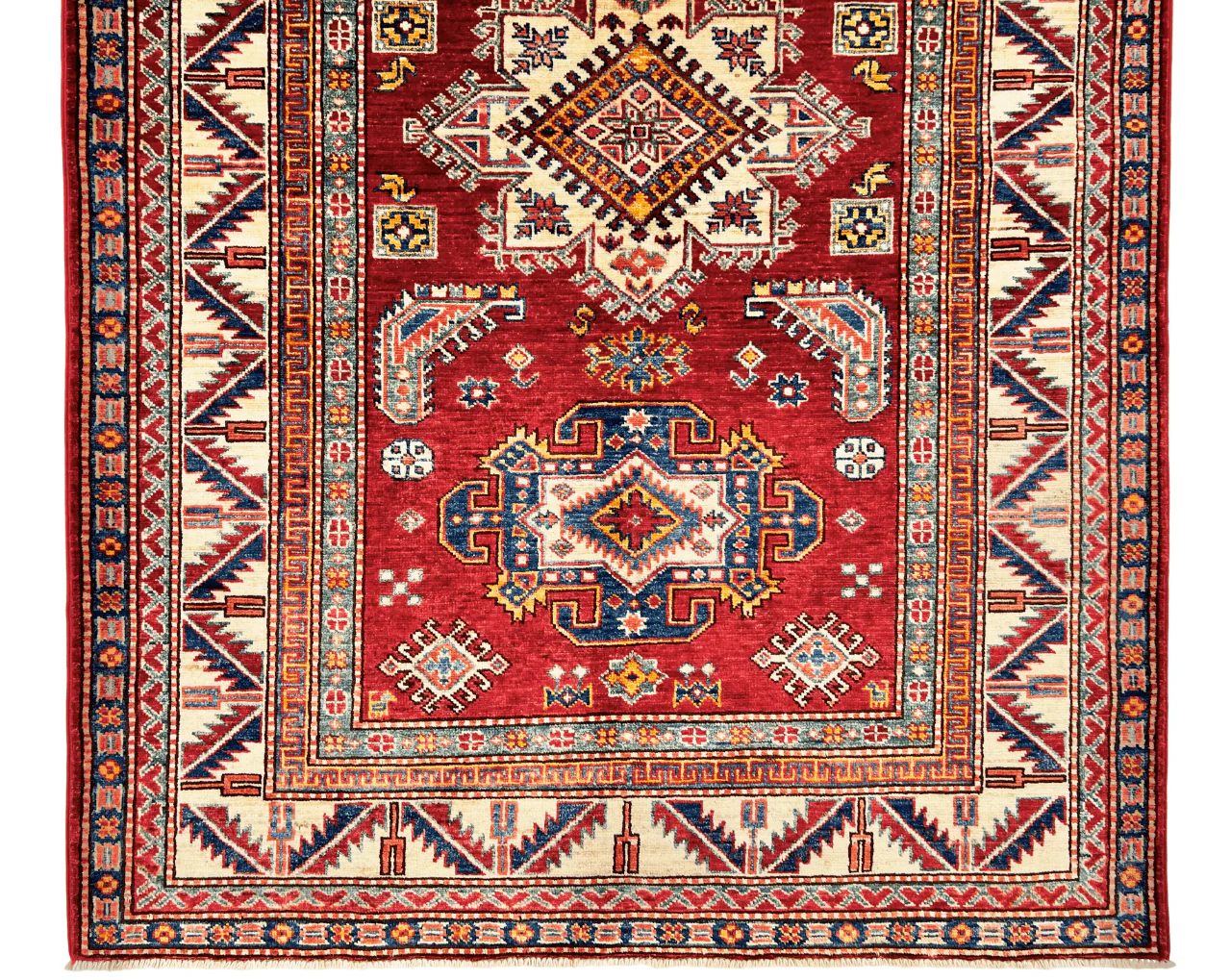 Super Kazak 4'00"x5'11" red/ivo - Image 2