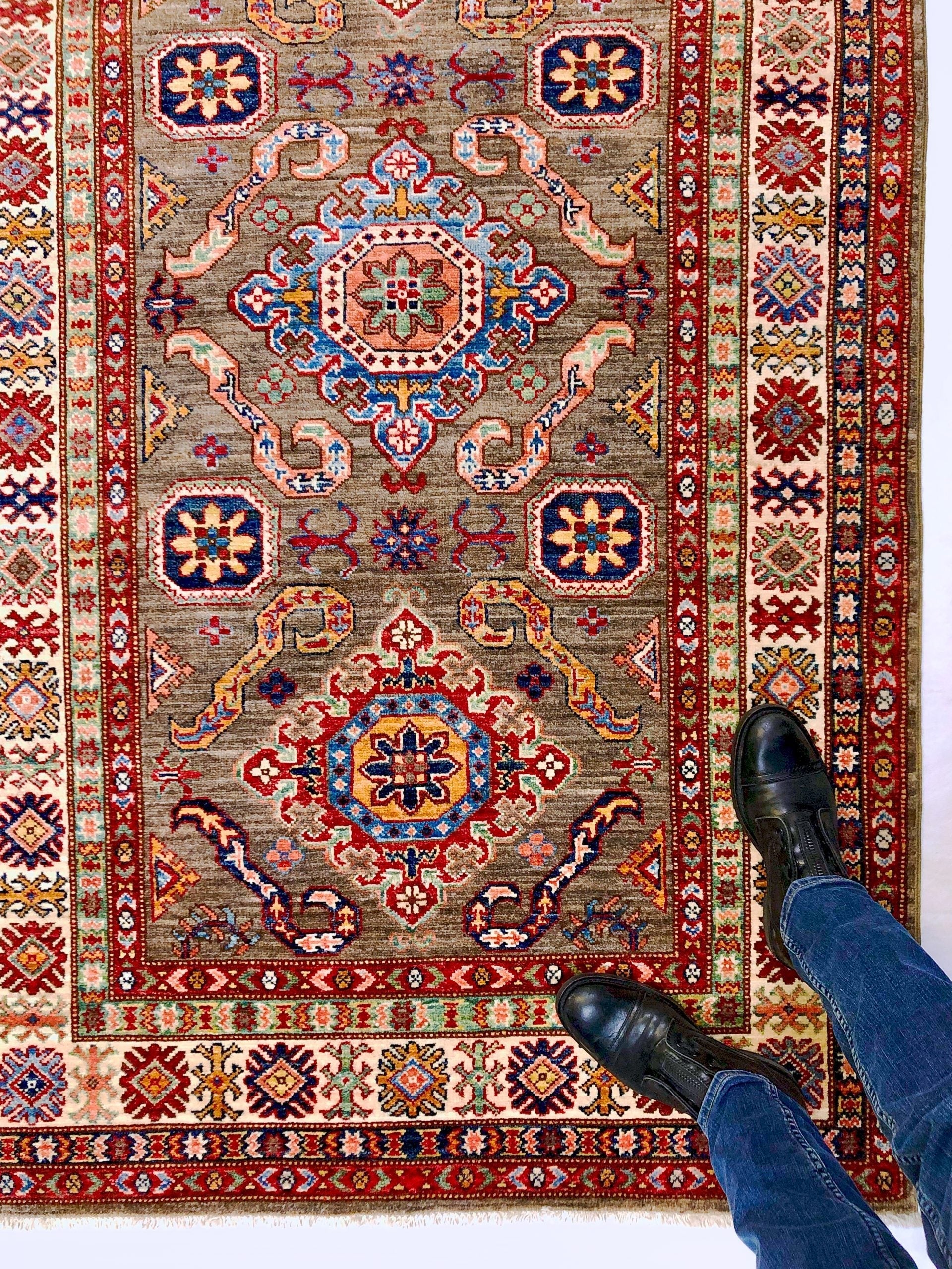 Super Kazak (4x6) gray/ivory - Image 9