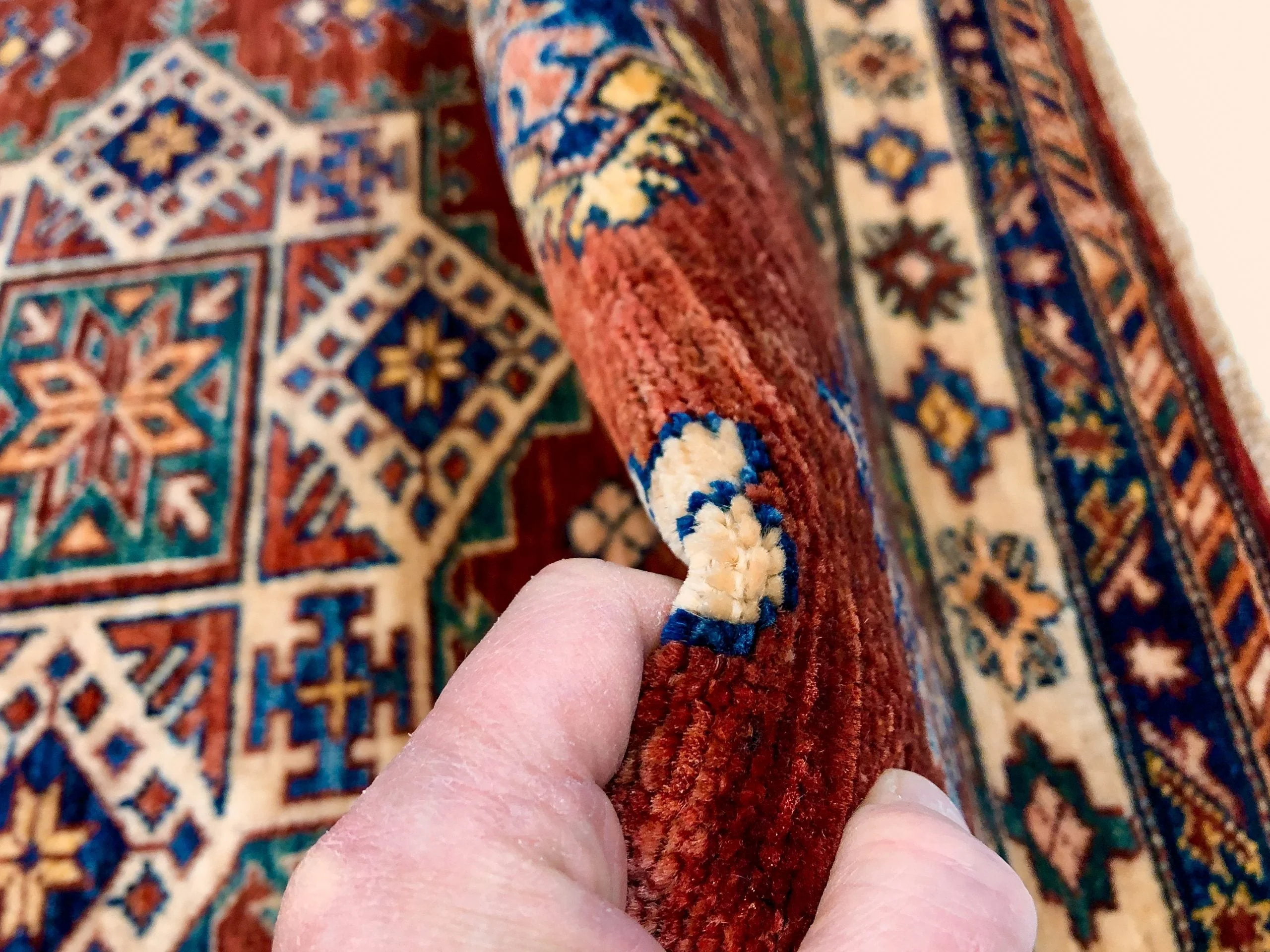 Super Kazak (4x6) red/ivory - Image 8