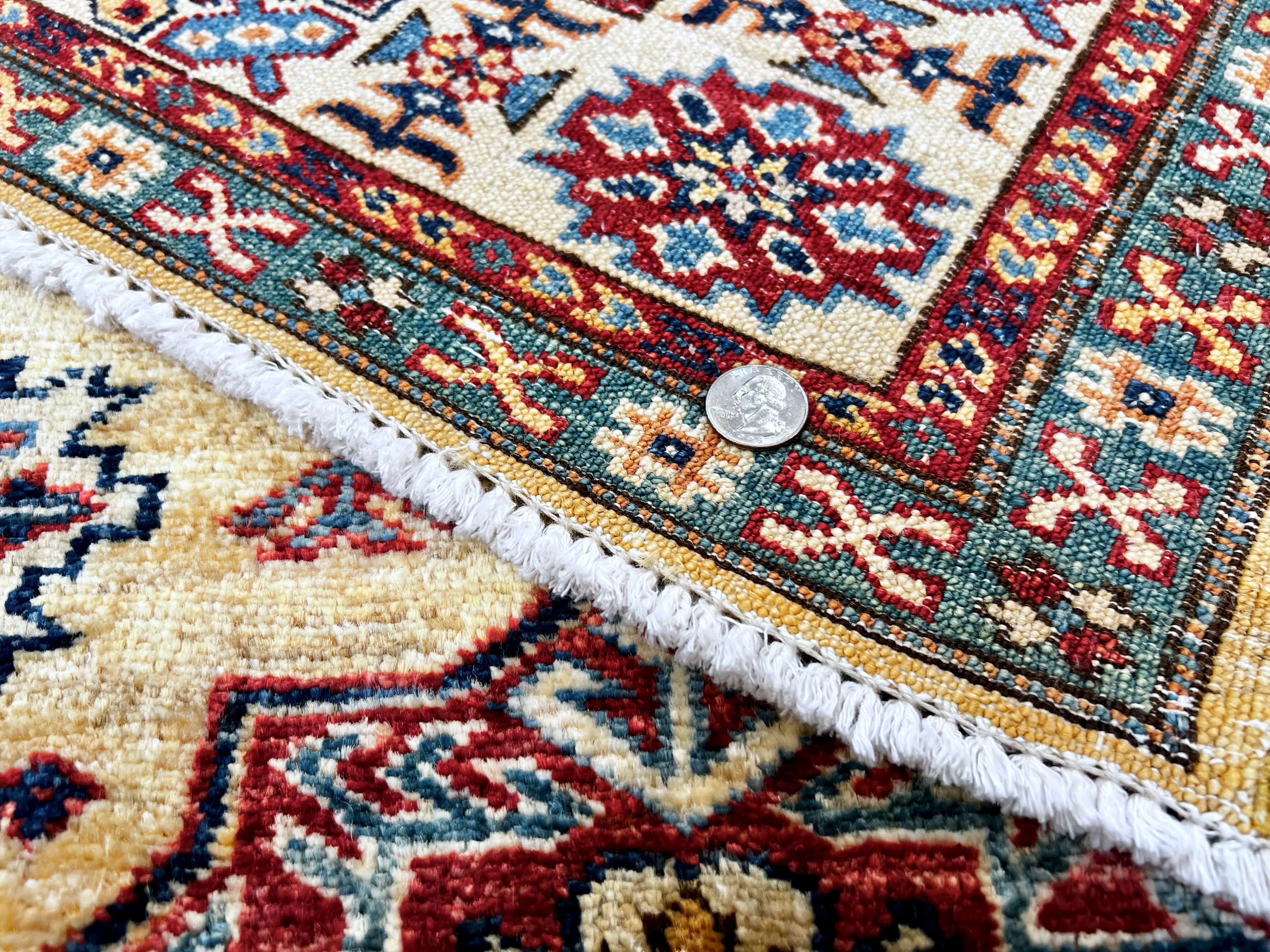 Super Kazak (5'08"x7'11") gold/ivory - Image 11