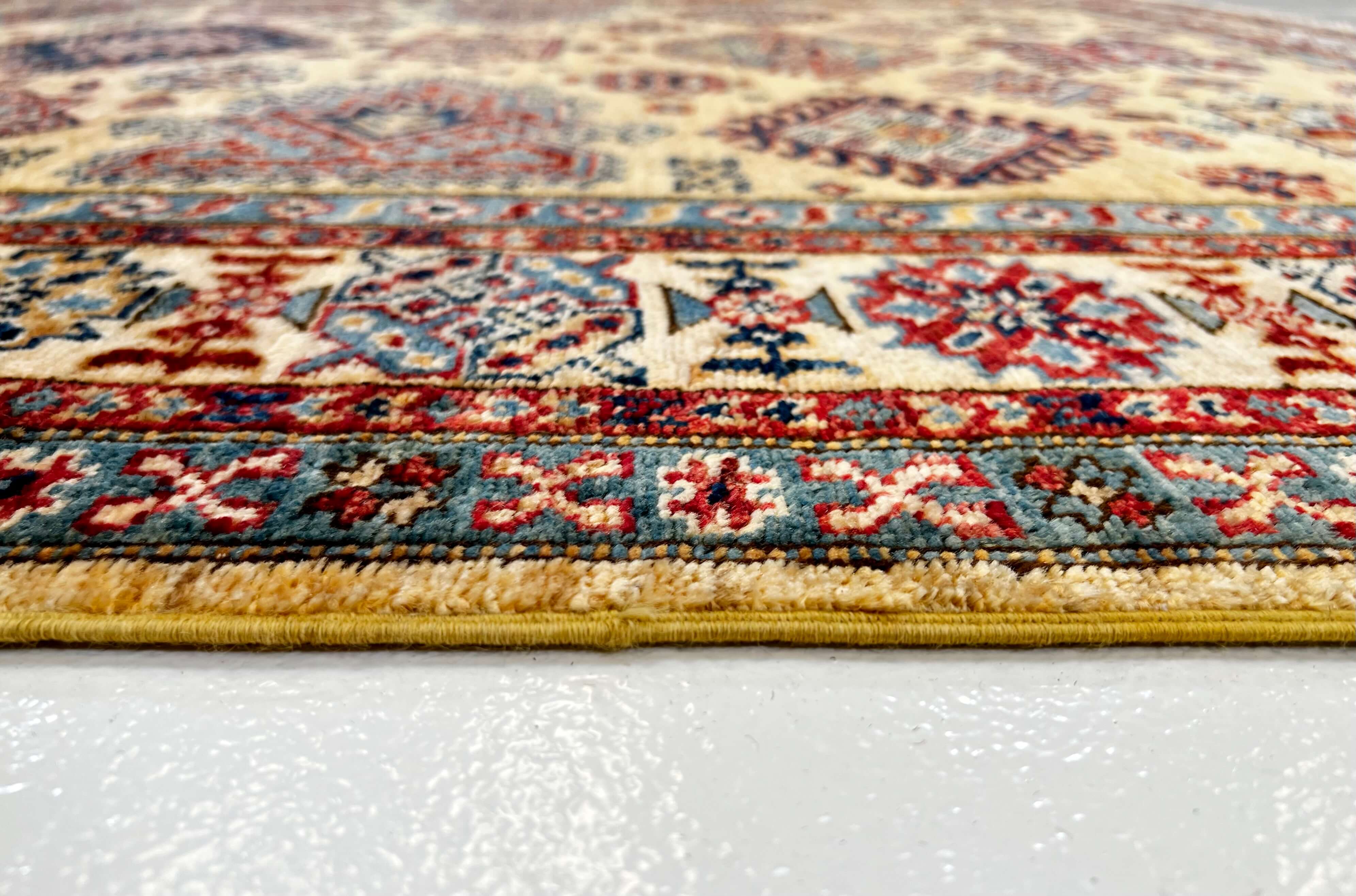 Super Kazak (5'08"x7'11") gold/ivory - Image 4