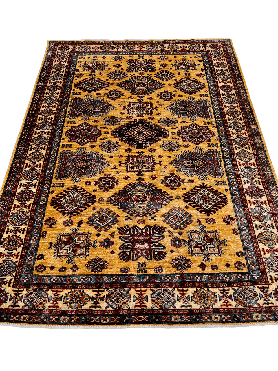 Super Kazak (5'08"x7'11") gold/ivory - Image 7