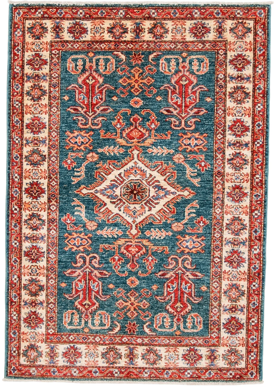 Super Kazak grn/ivory 3x5