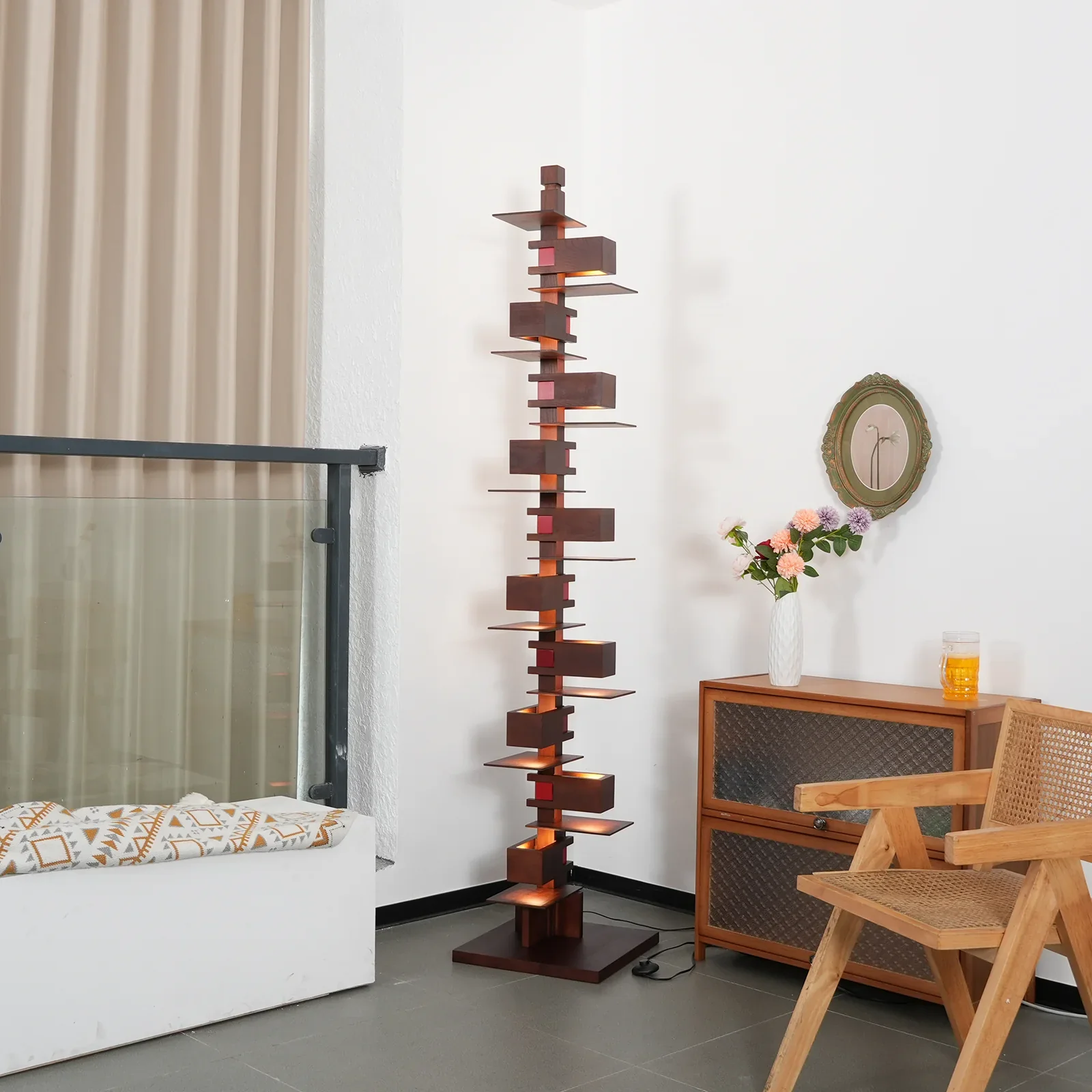 Taliesin Wood Stacked Floor Lamp - Image 2