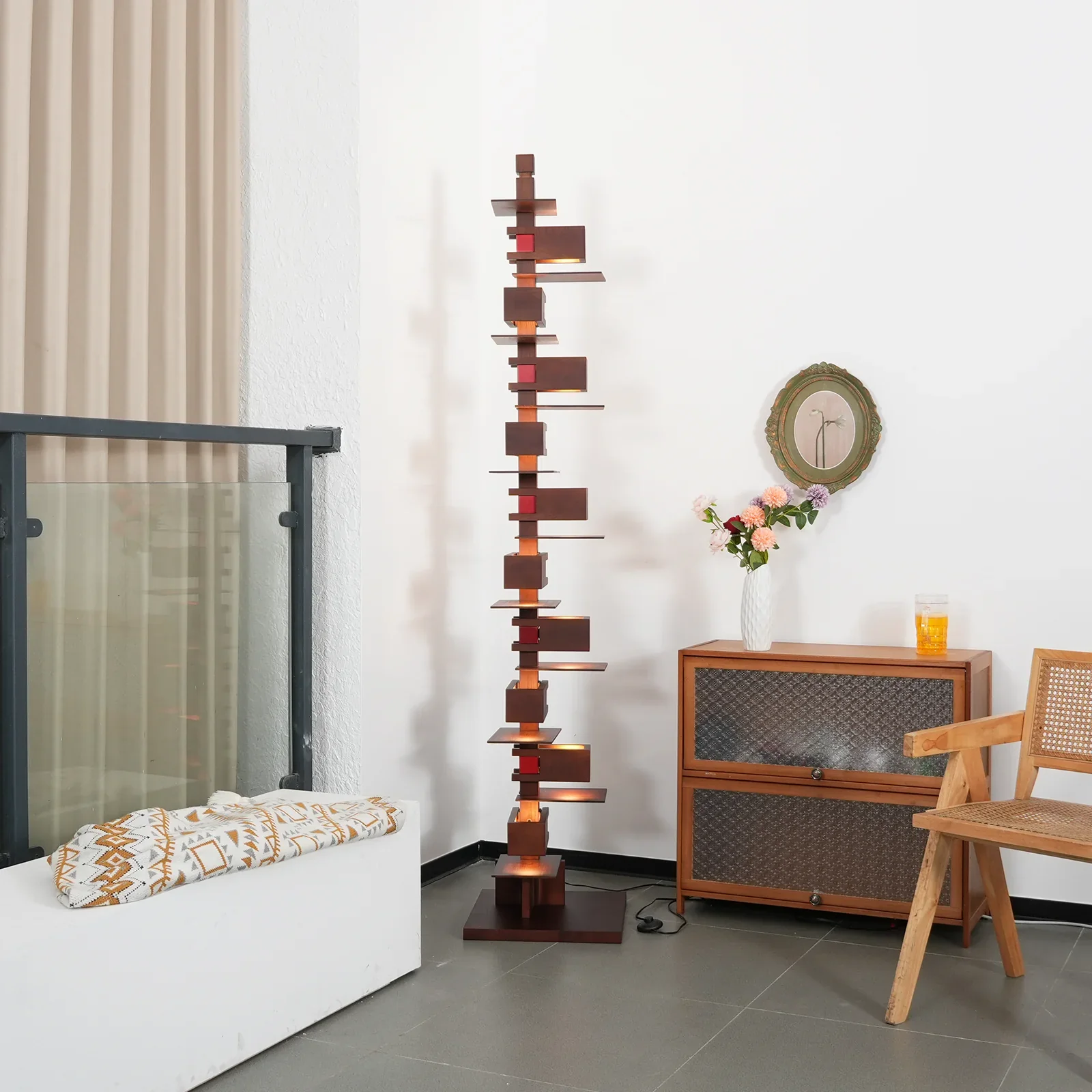 Taliesin Wood Stacked Floor Lamp - Image 4