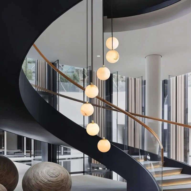 Tama Alabaster Chandelier Light - Image 9