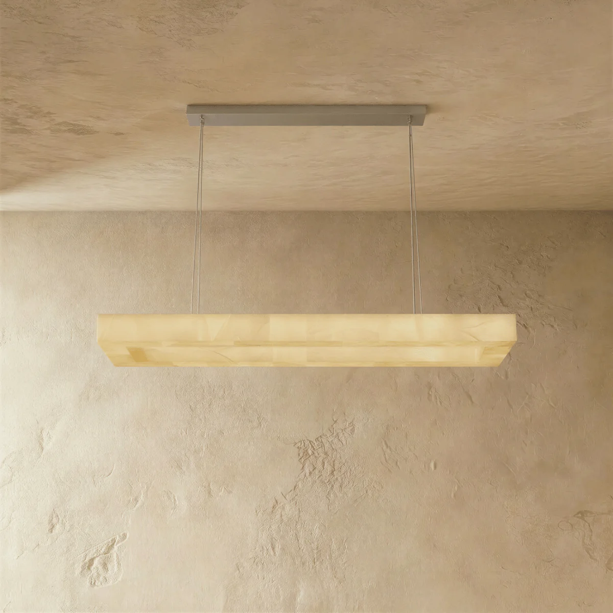 Teva Rectangular Alabaster Chandelier - Image 5