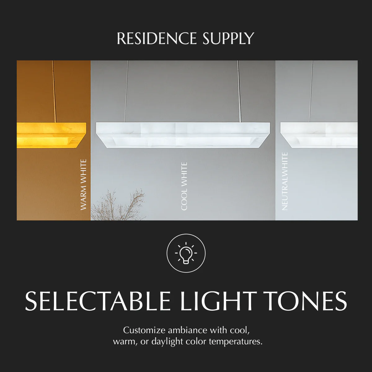 Teva Rectangular Alabaster Chandelier - Image 7