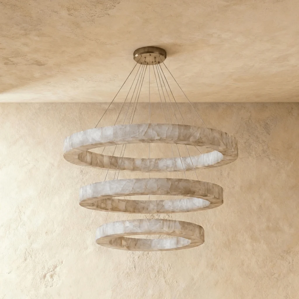 Teva Round Alabaster Chandelier - Image 2