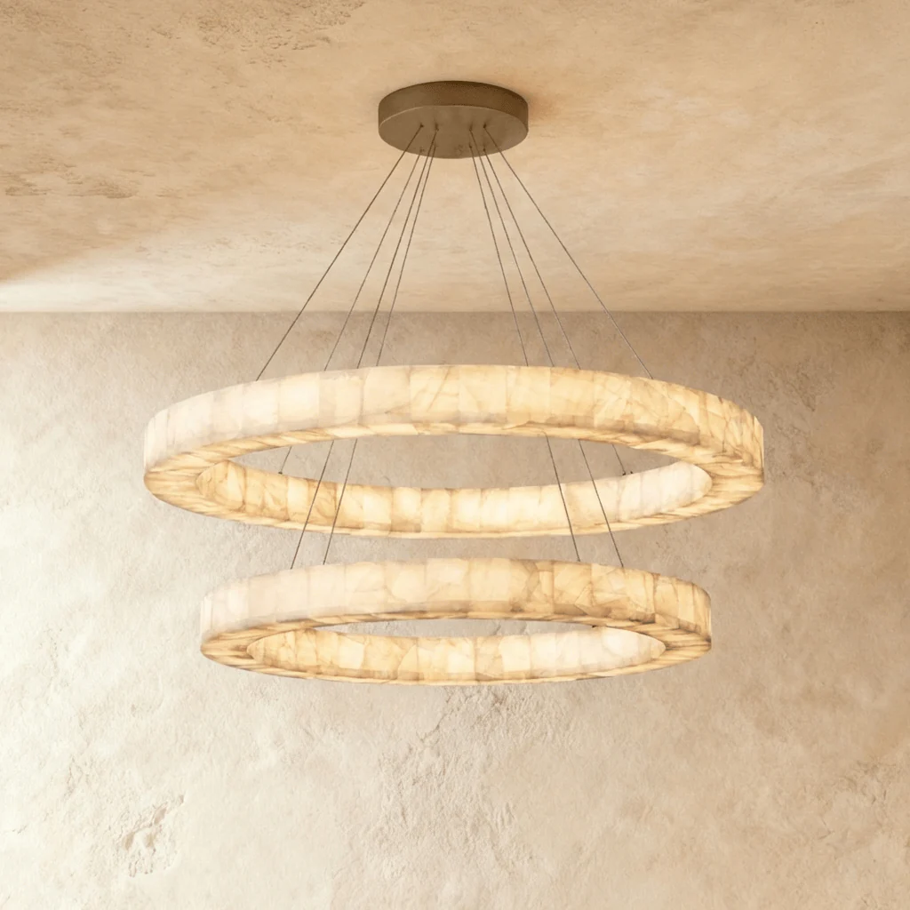 Teva Round Alabaster Chandelier - Image 3