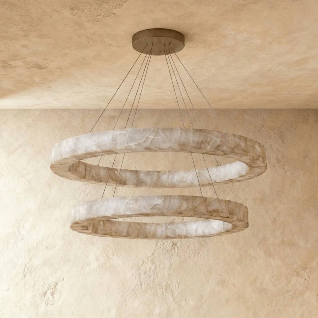 Teva Round Alabaster Chandelier - Image 4