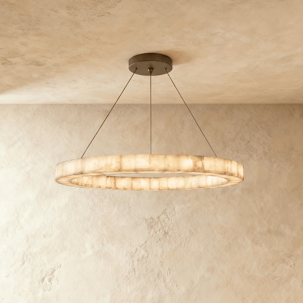 Teva Round Alabaster Chandelier - Image 5