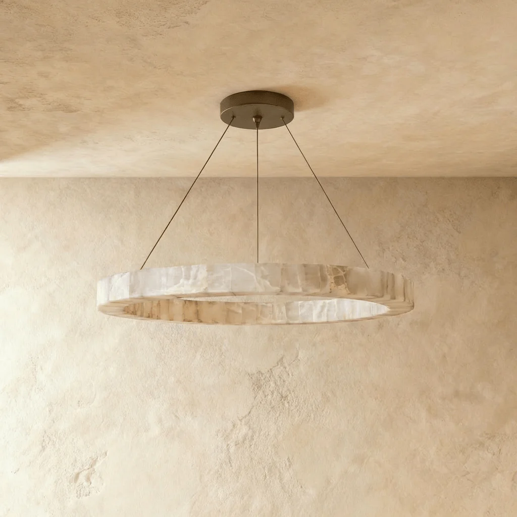 Teva Round Alabaster Chandelier - Image 6