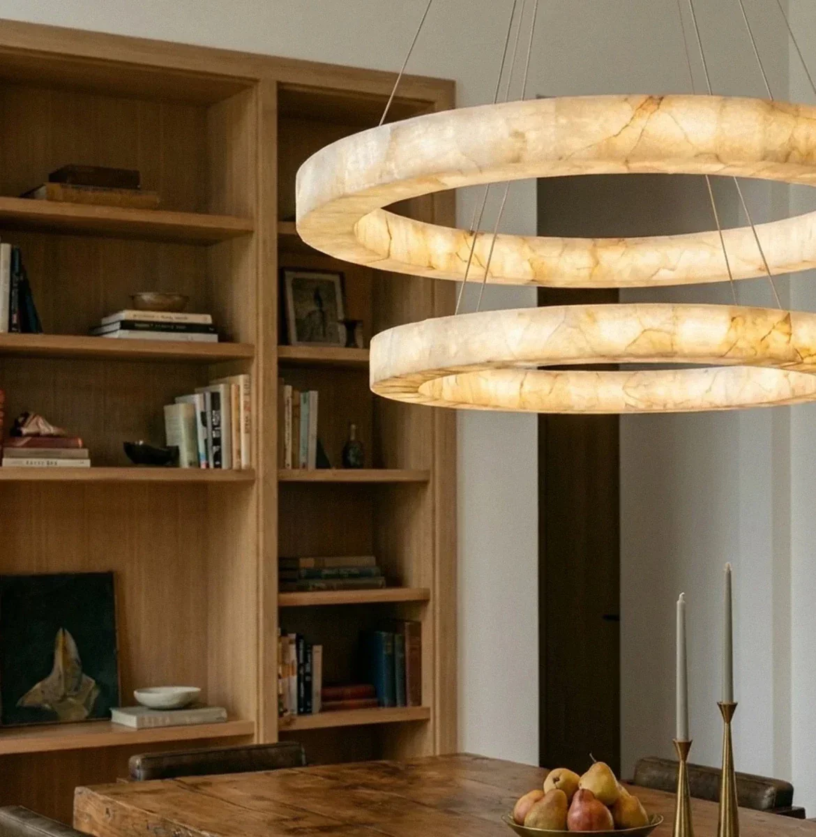 Teva Round Alabaster Chandelier - Image 8