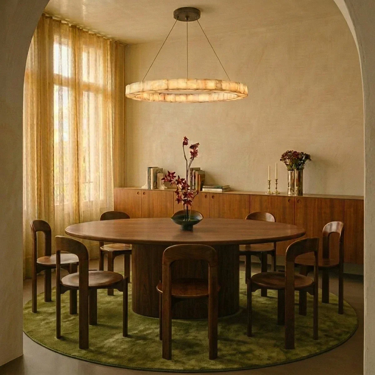 Teva Round Alabaster Chandelier - Image 9