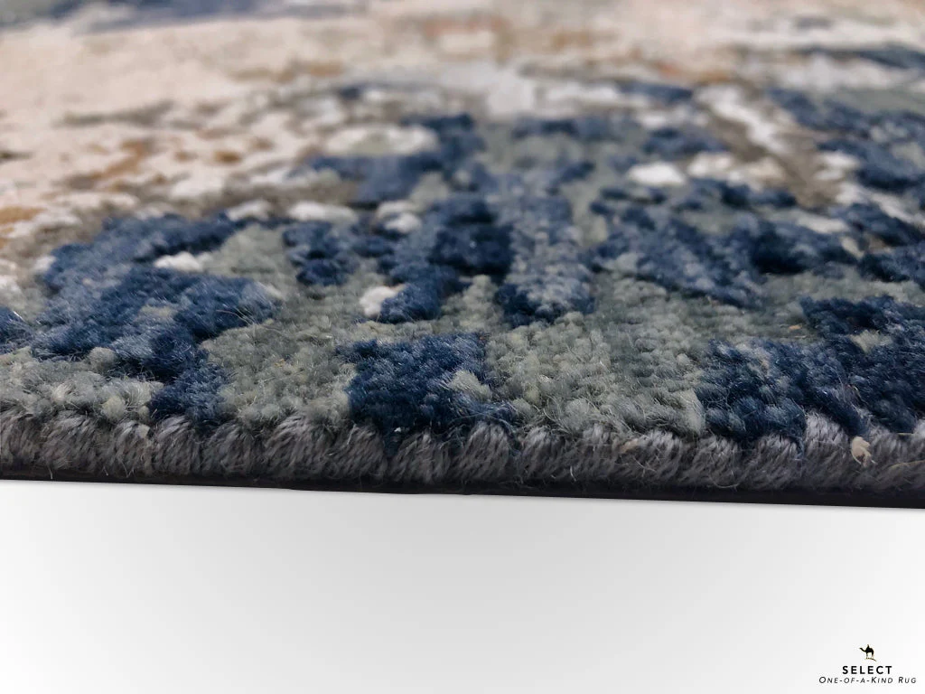 Textured Contemporary (7'11"x9'11") blue/rust - Image 10