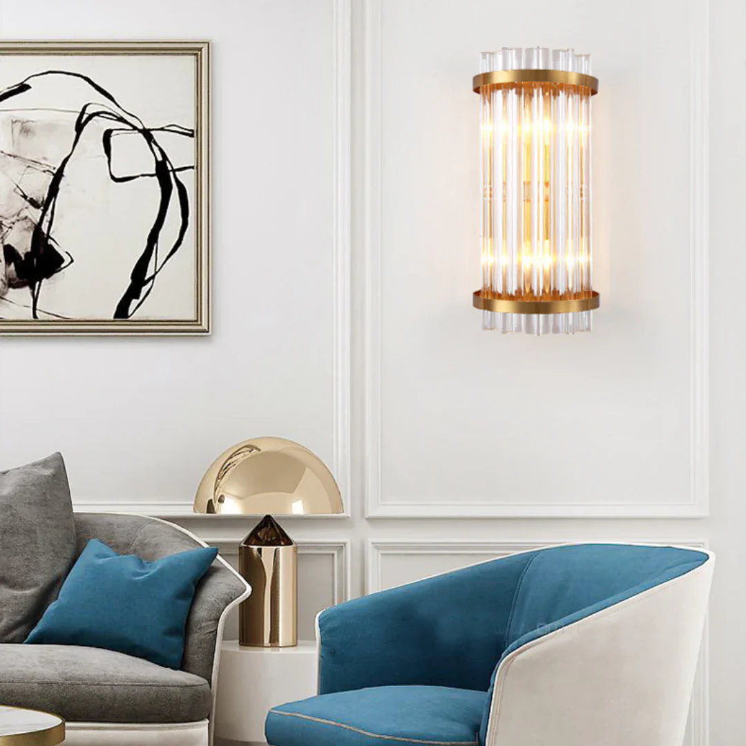 Three Sided Crystal Rod Wall Lamp - Image 9