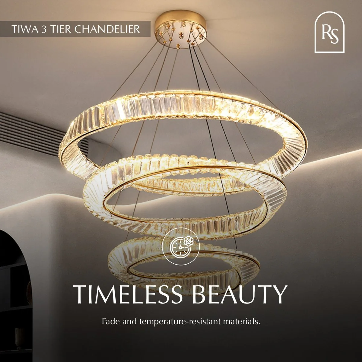 Tiwa 3-Tier Chandelier - Image 5