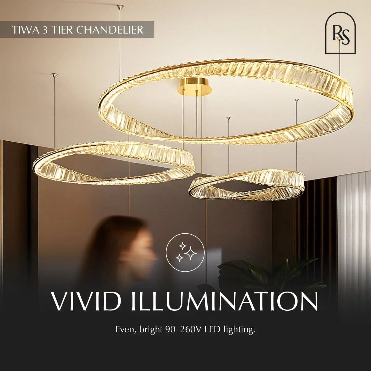 Tiwa 3-Tier Chandelier - Image 7