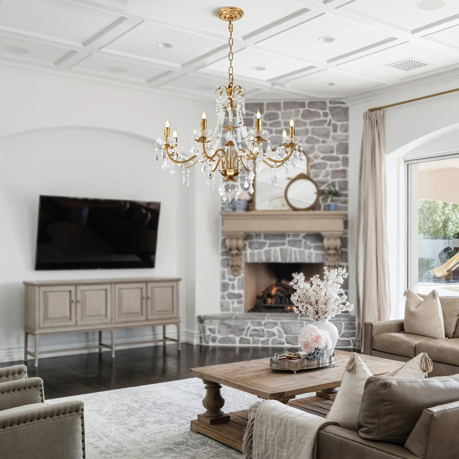 Floral Candelabra Crystal Chandelier - Image 11