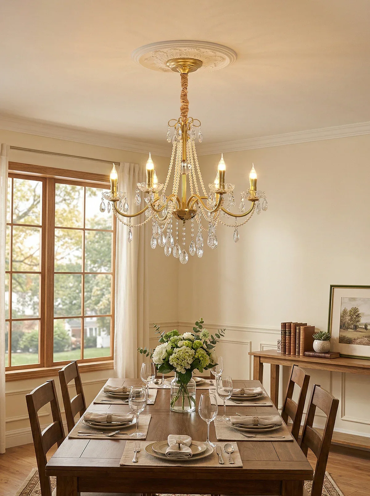 Floral Candelabra Crystal Chandelier - Image 2