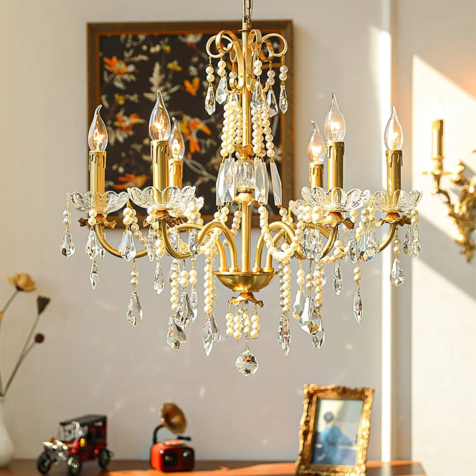 Floral Candelabra Crystal Chandelier - Image 3