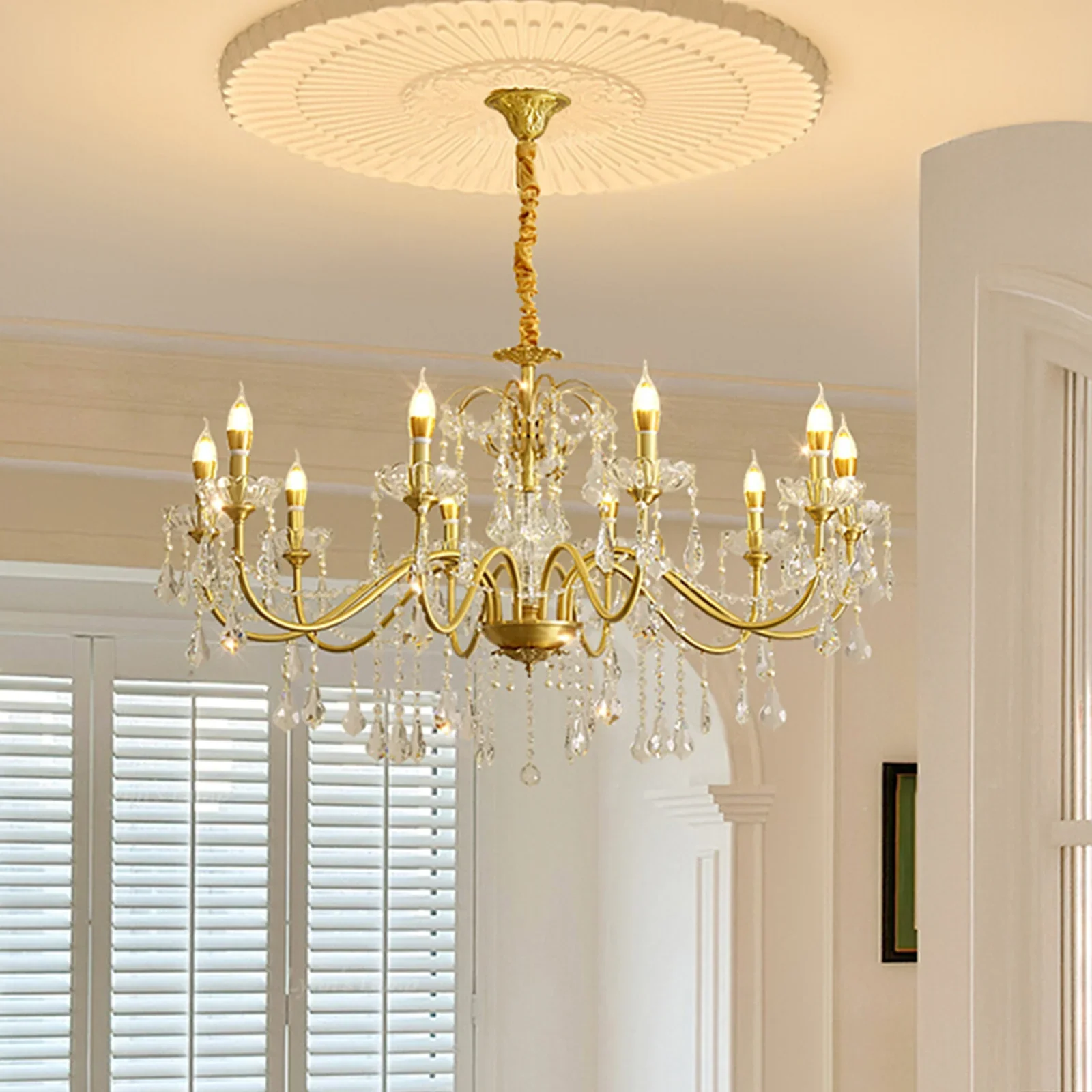 Floral Candelabra Crystal Chandelier - Image 31