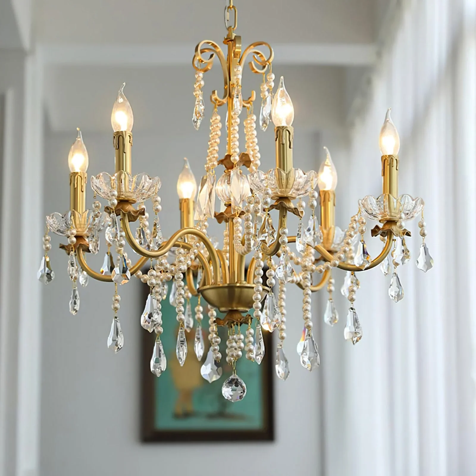 Floral Candelabra Crystal Chandelier - Image 8