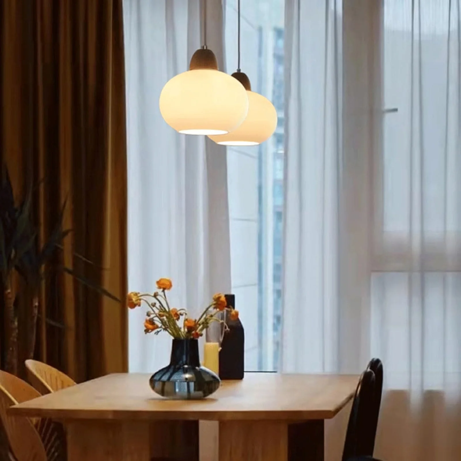 Traditional Japanese Glass Pendant Light - Image 6
