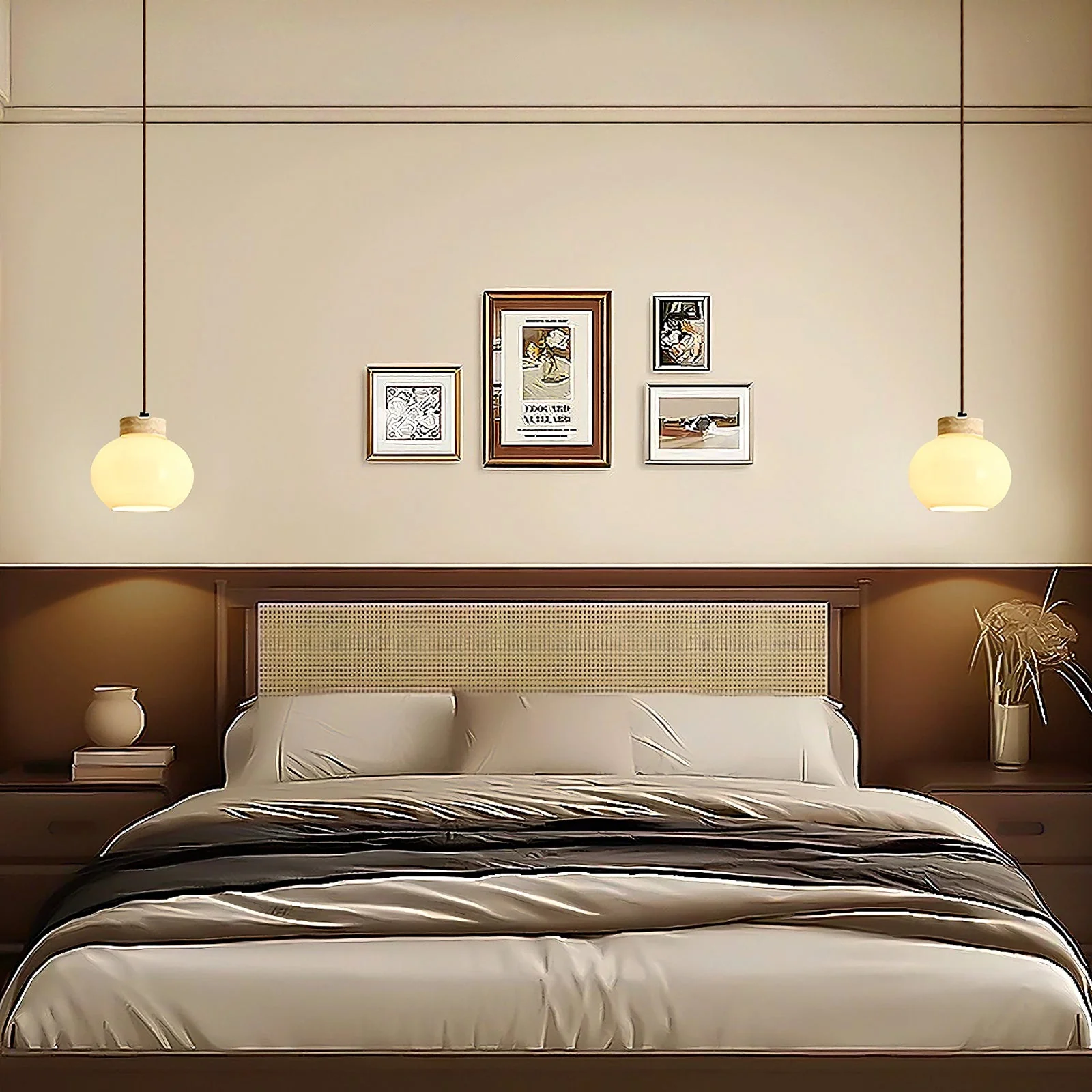 Traditional Japanese Glass Pendant Light - Image 7