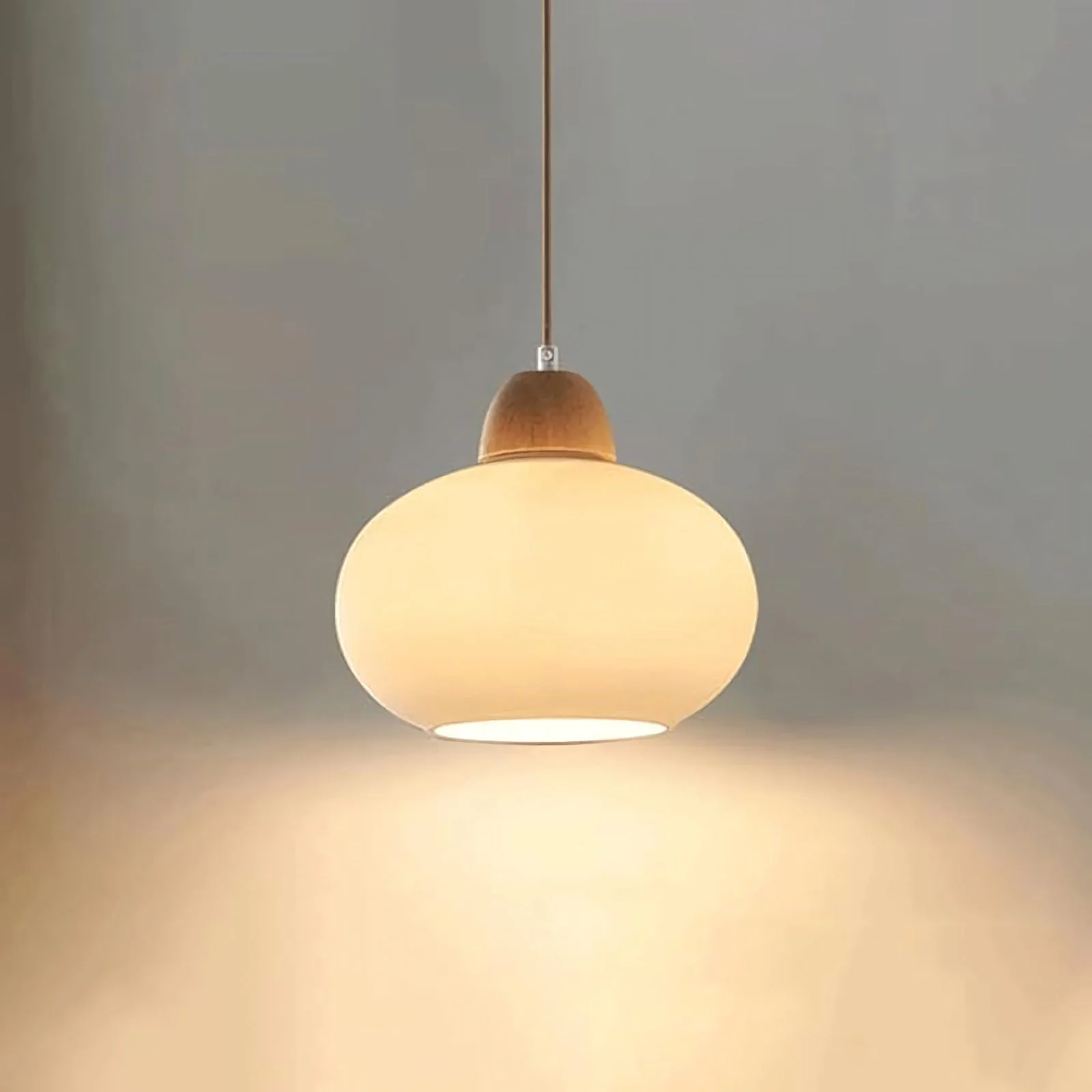 Traditional Japanese Glass Pendant Light - Image 9