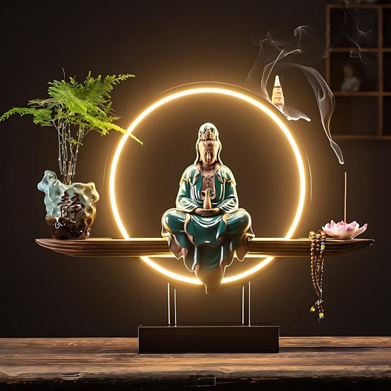 Tranquil Incense Burner Table Lamp - Image 9