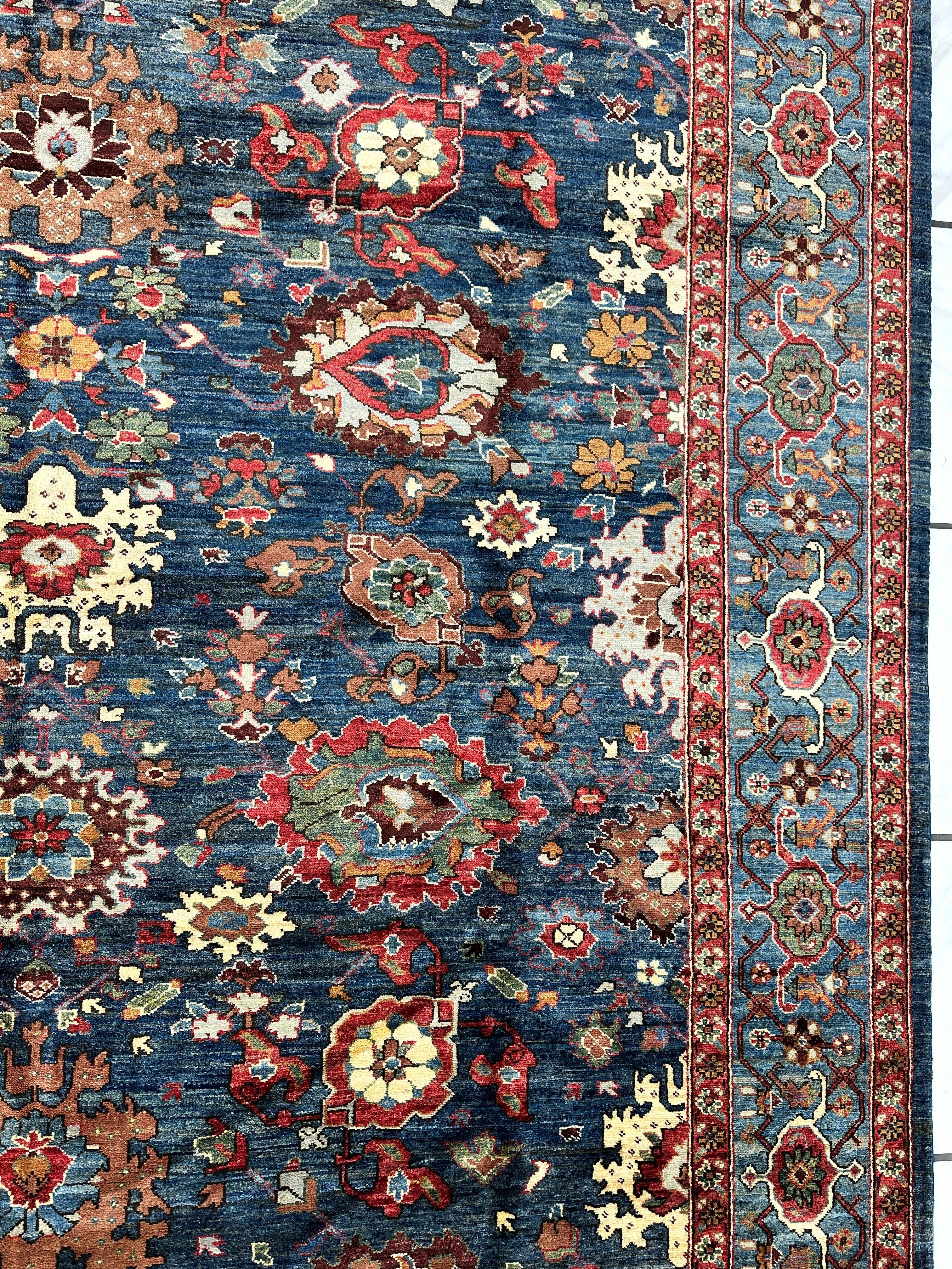 Trasitional Serapi Ghazni Wool Rug – 8' x 10’ – Intricate Floral Design - Image 12