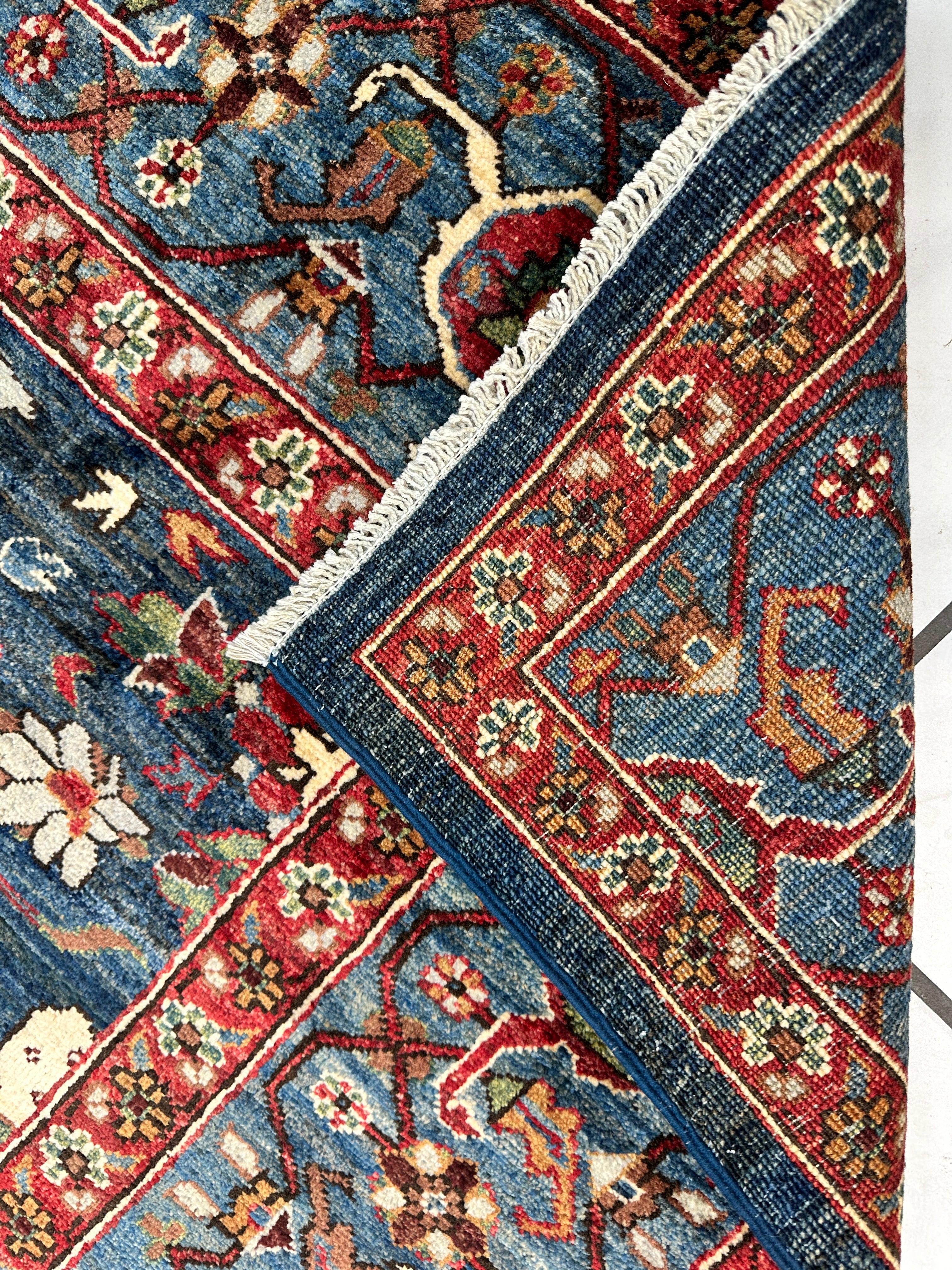 Trasitional Serapi Ghazni Wool Rug – 8' x 10’ – Intricate Floral Design - Image 14