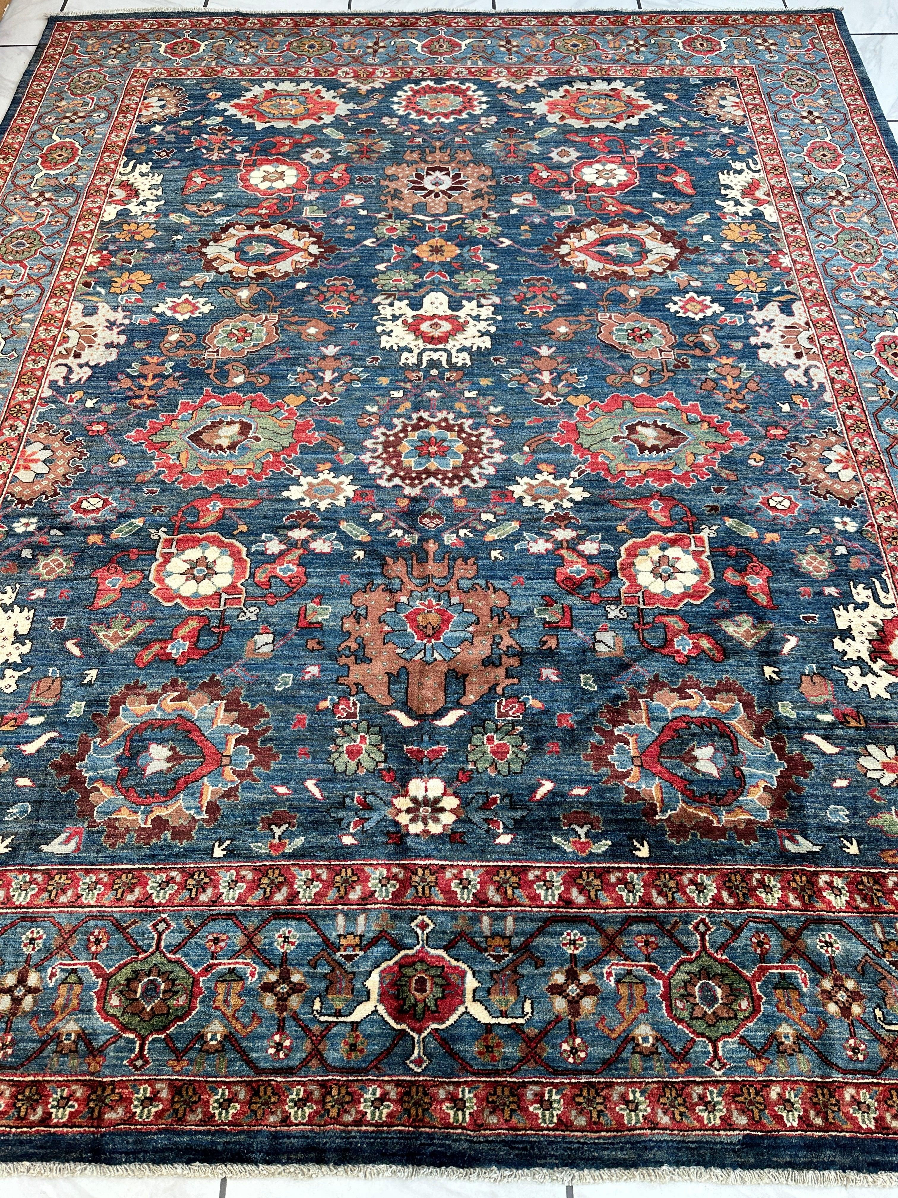 Trasitional Serapi Ghazni Wool Rug – 8' x 10’ – Intricate Floral Design - Image 2