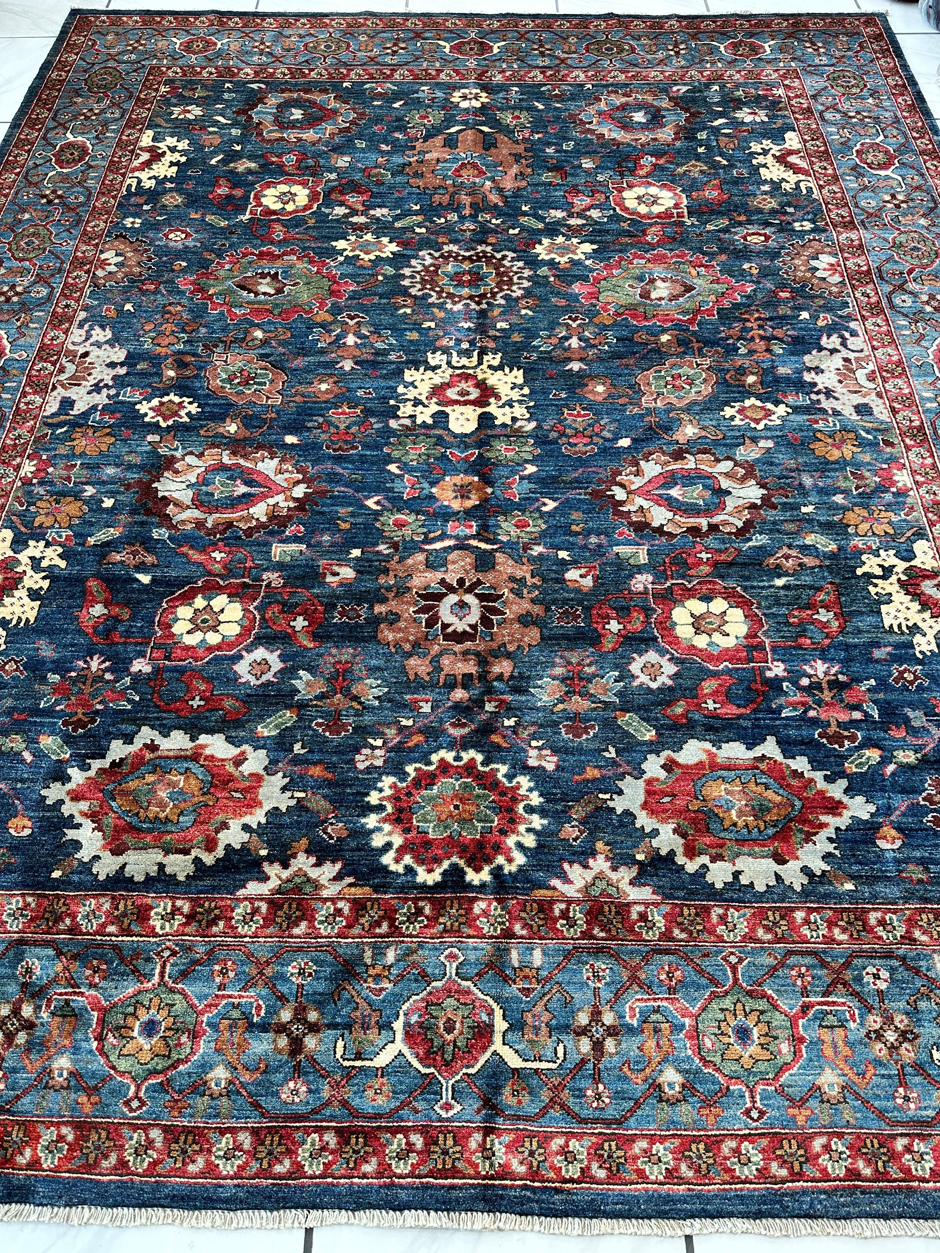 Trasitional Serapi Ghazni Wool Rug – 8' x 10’ – Intricate Floral Design - Image 3