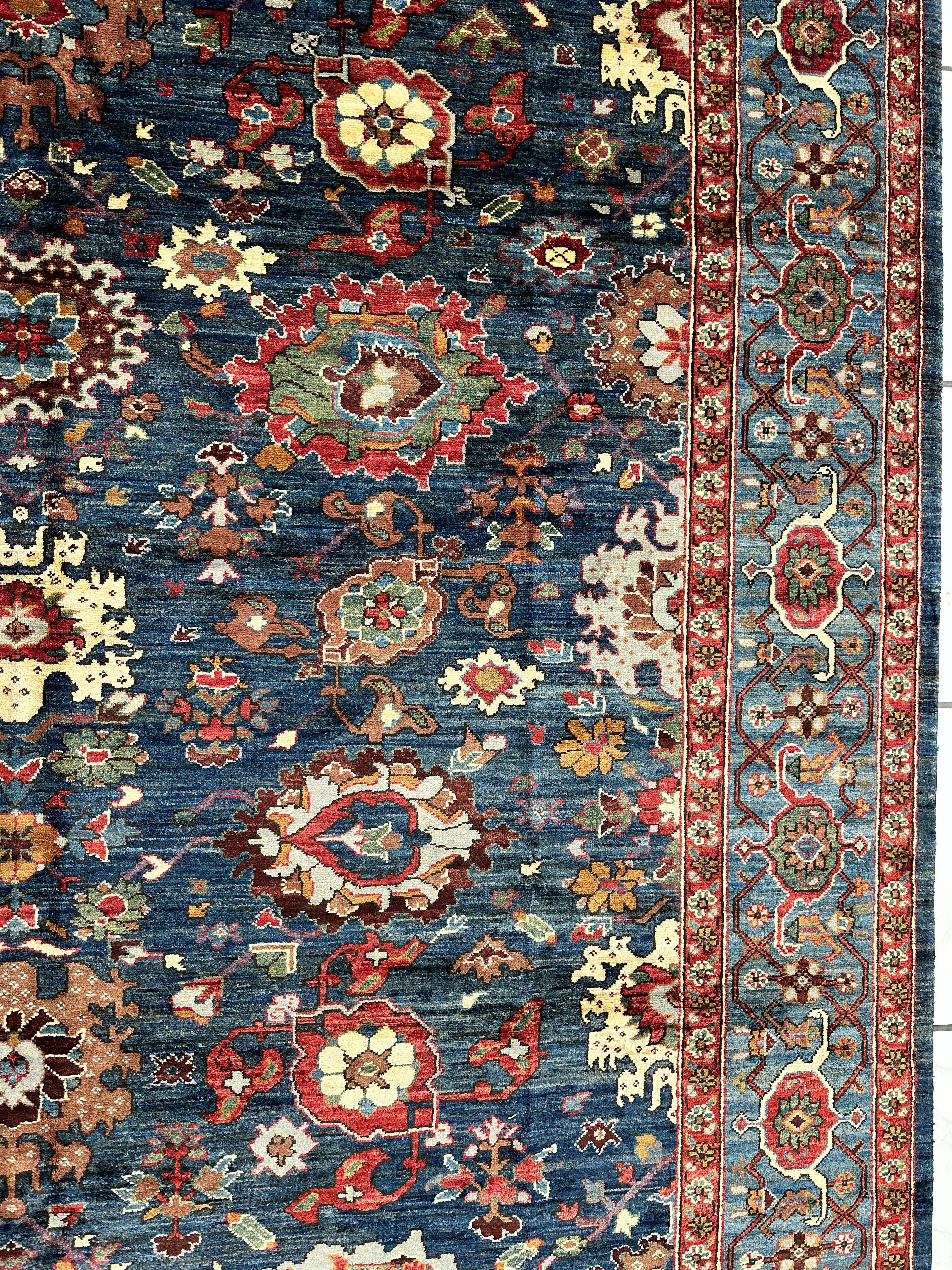 Trasitional Serapi Ghazni Wool Rug – 8' x 10’ – Intricate Floral Design - Image 8