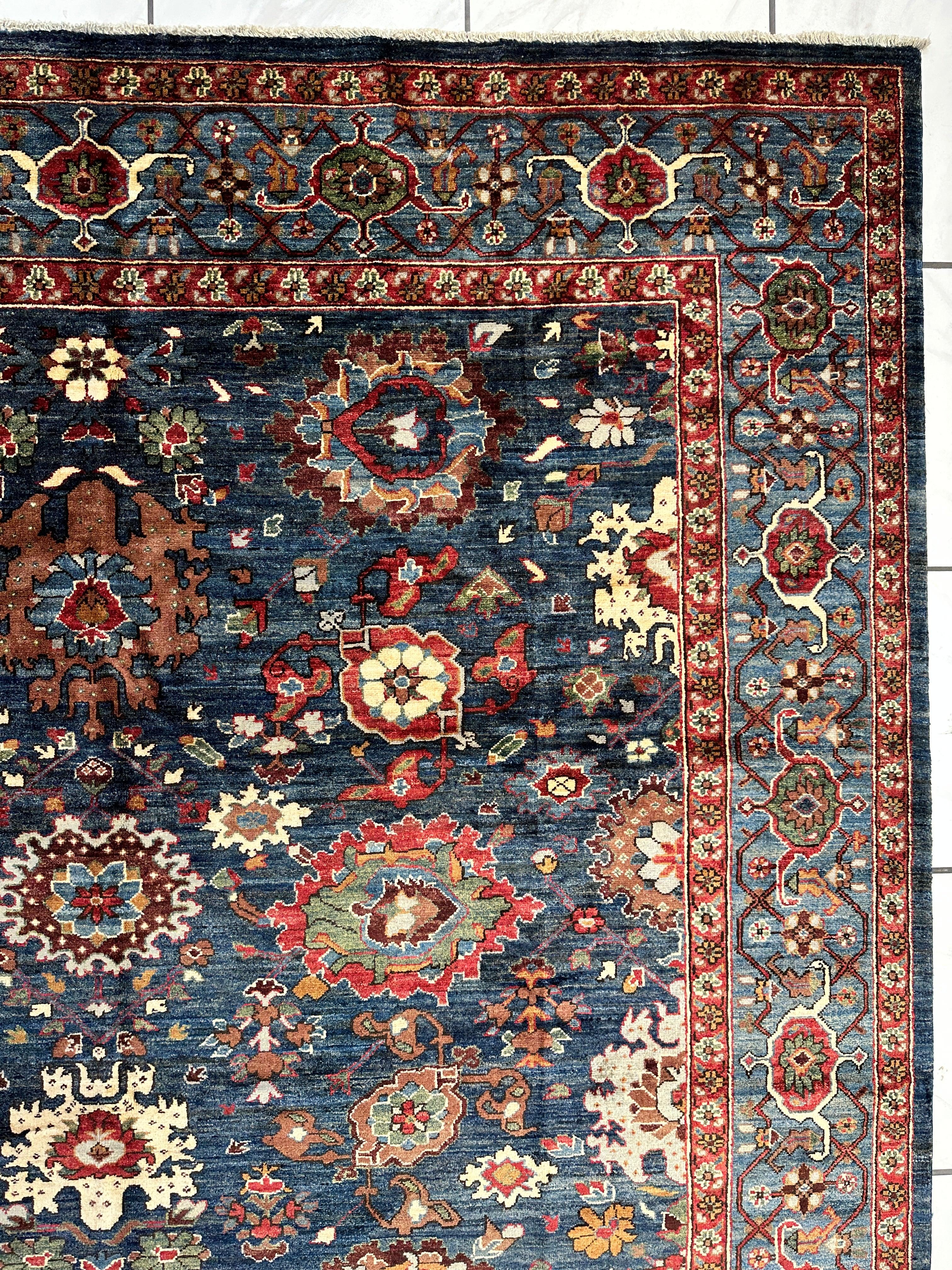 Trasitional Serapi Ghazni Wool Rug – 8' x 10’ – Intricate Floral Design - Image 9