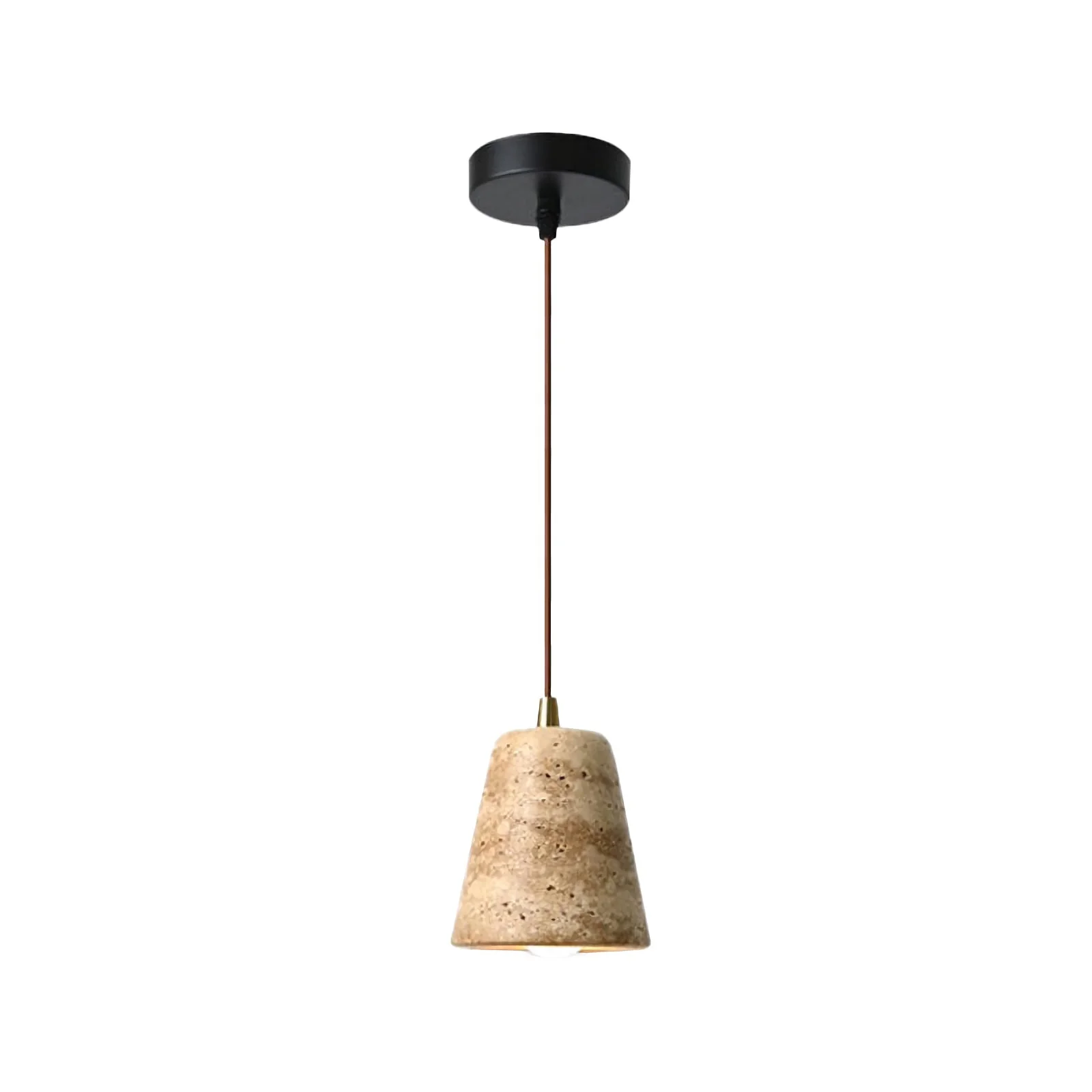 Travertine Cone Pendant Light