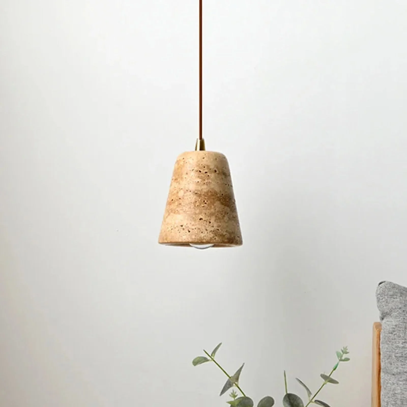 Travertine Cone Pendant Light - Image 3